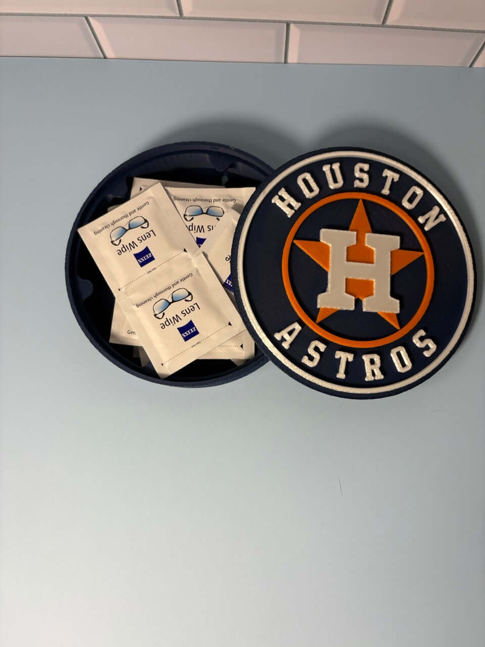 Customized Houston Astros 3D Logo Stash Box: Unique MLB Baseball Fan Gift Tiki-Taka3D