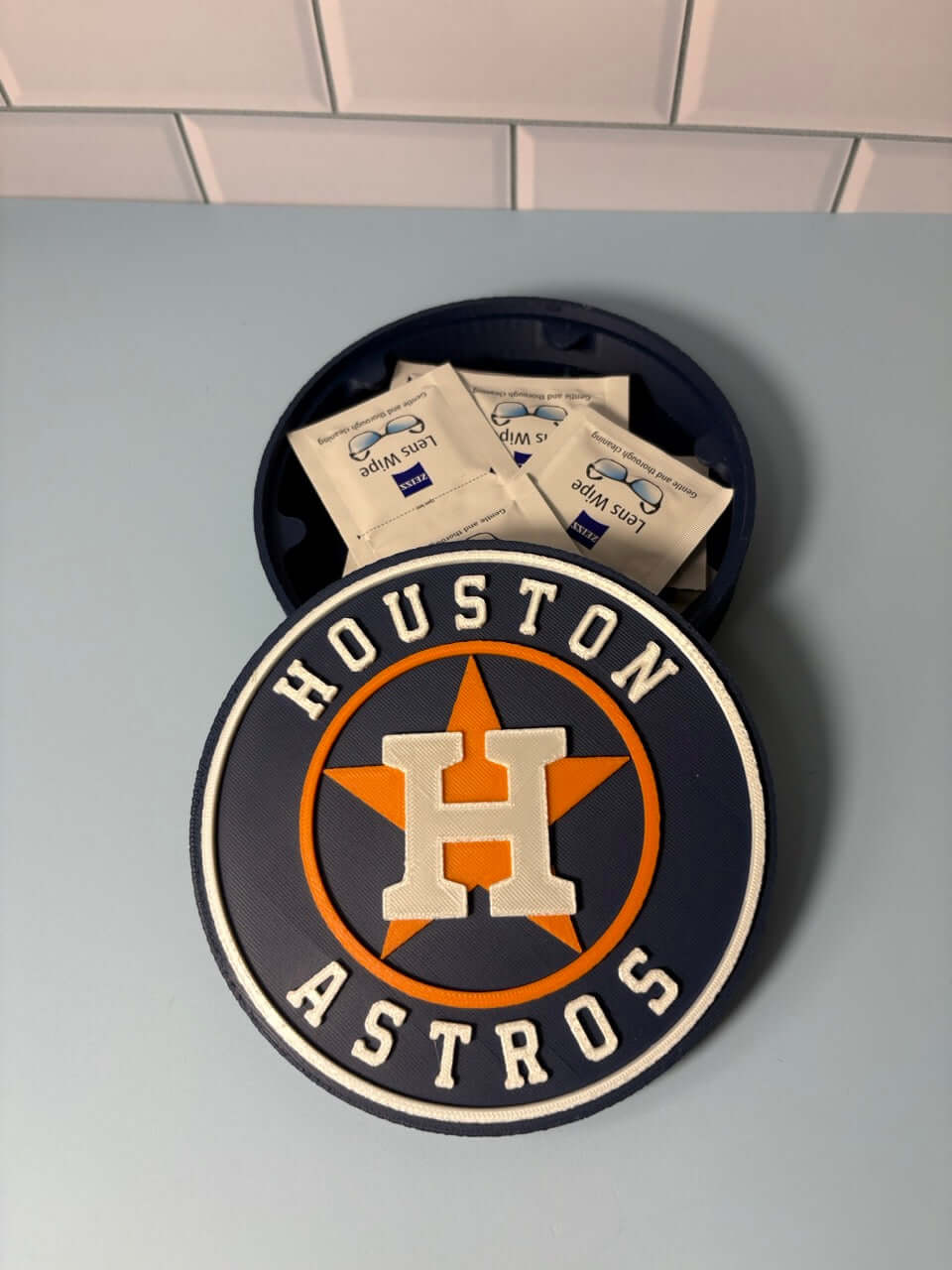Customized Houston Astros 3D Logo Stash Box: Unique MLB Baseball Fan Gift Tiki-Taka3D
