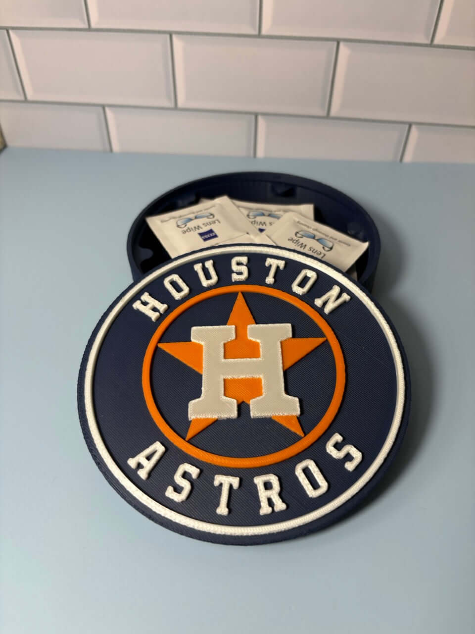 Customized Houston Astros 3D Logo Stash Box: Unique MLB Baseball Fan Gift Tiki-Taka3D