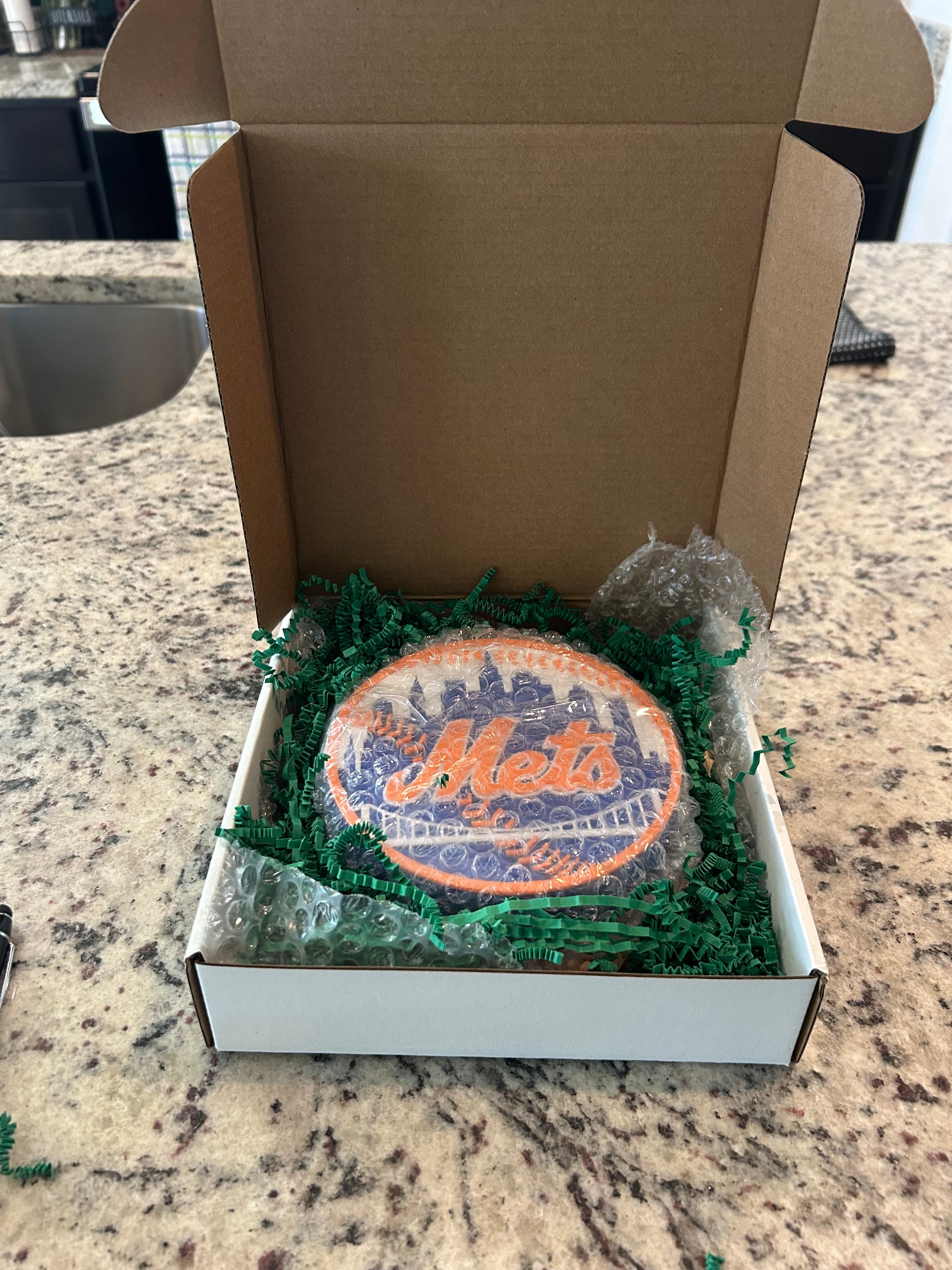 Man Cave Sign - Customized Mets 3D Logo Stash Box. Tiki-Taka3D