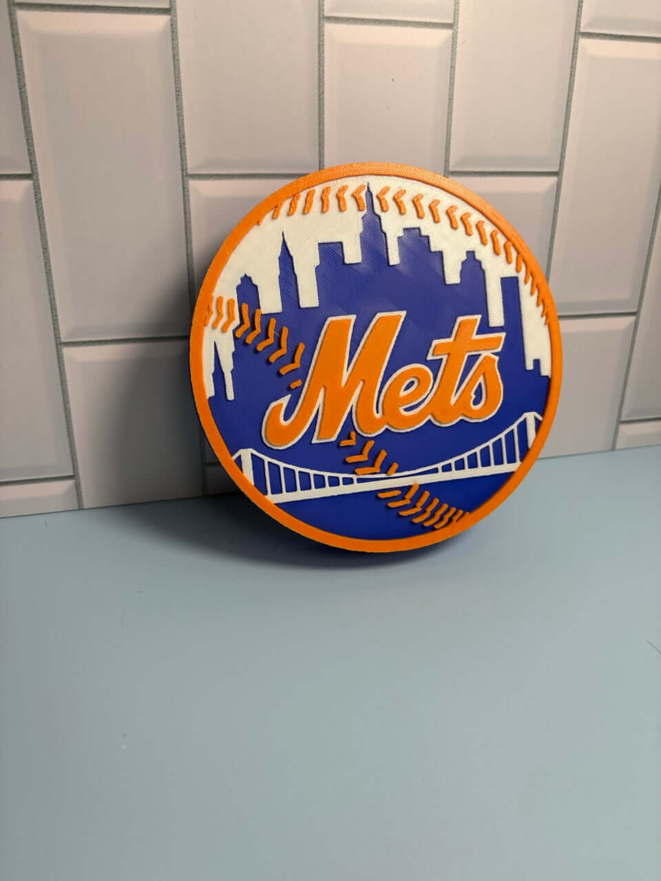Customized NY Mets 3D Logo Stash Box. Unique MLB Baseball Fan Gift Tiki-Taka3D