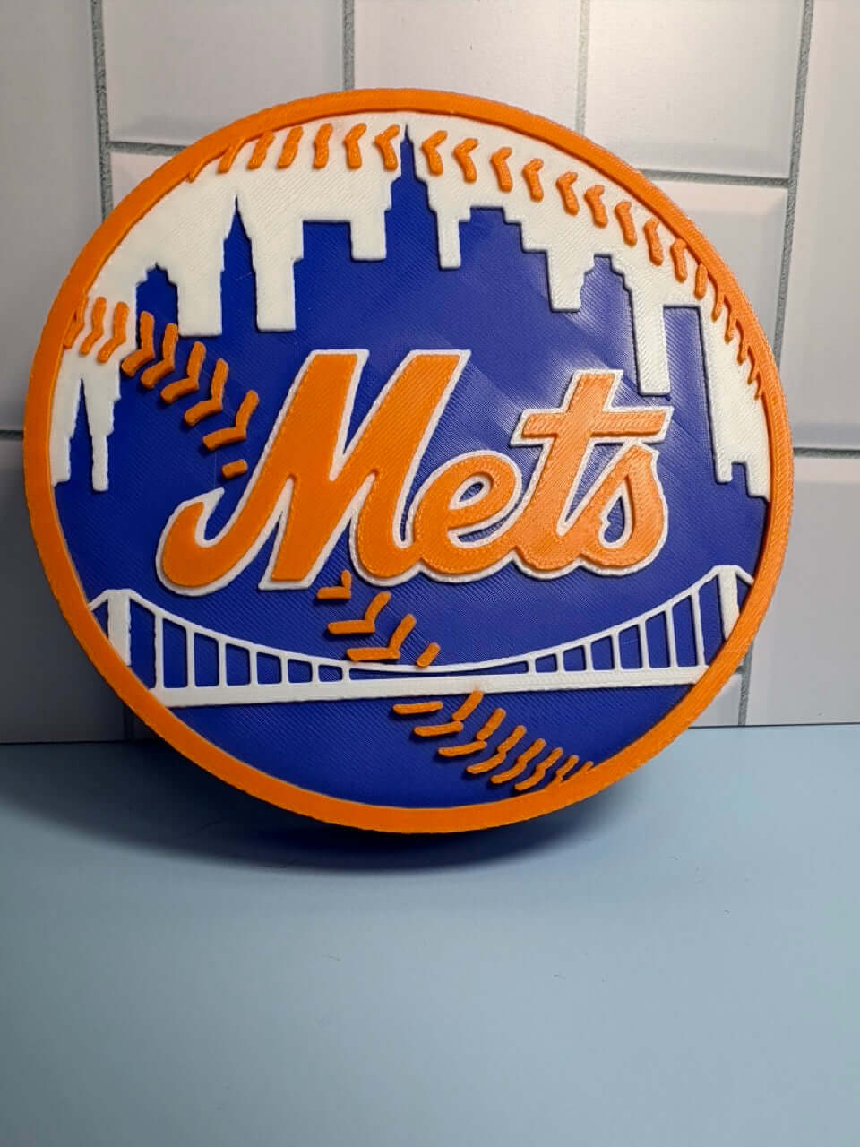 Customized NY Mets 3D Logo Stash Box. Unique MLB Baseball Fan Gift Tiki-Taka3D