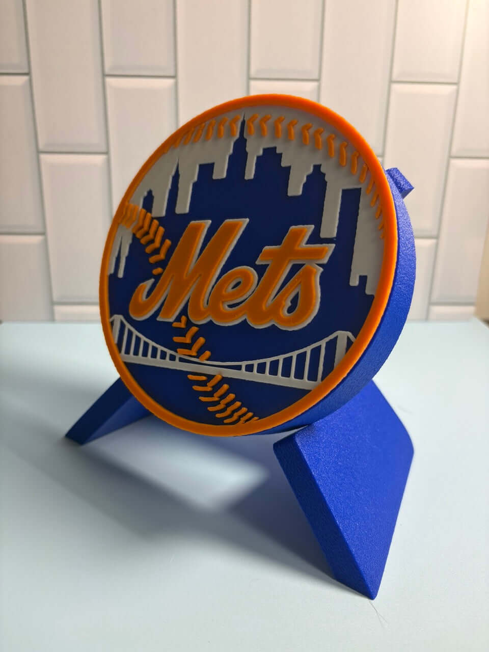 Customized NY Mets 3D Logo Stash Box. Unique MLB Baseball Fan Gift Tiki-Taka3D
