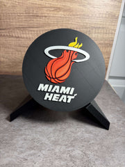 Miami Heat 3D Logo Plaque | Magnetic Keepsake Box | NBA Fan Wall Art Decor Tiki-Taka3D