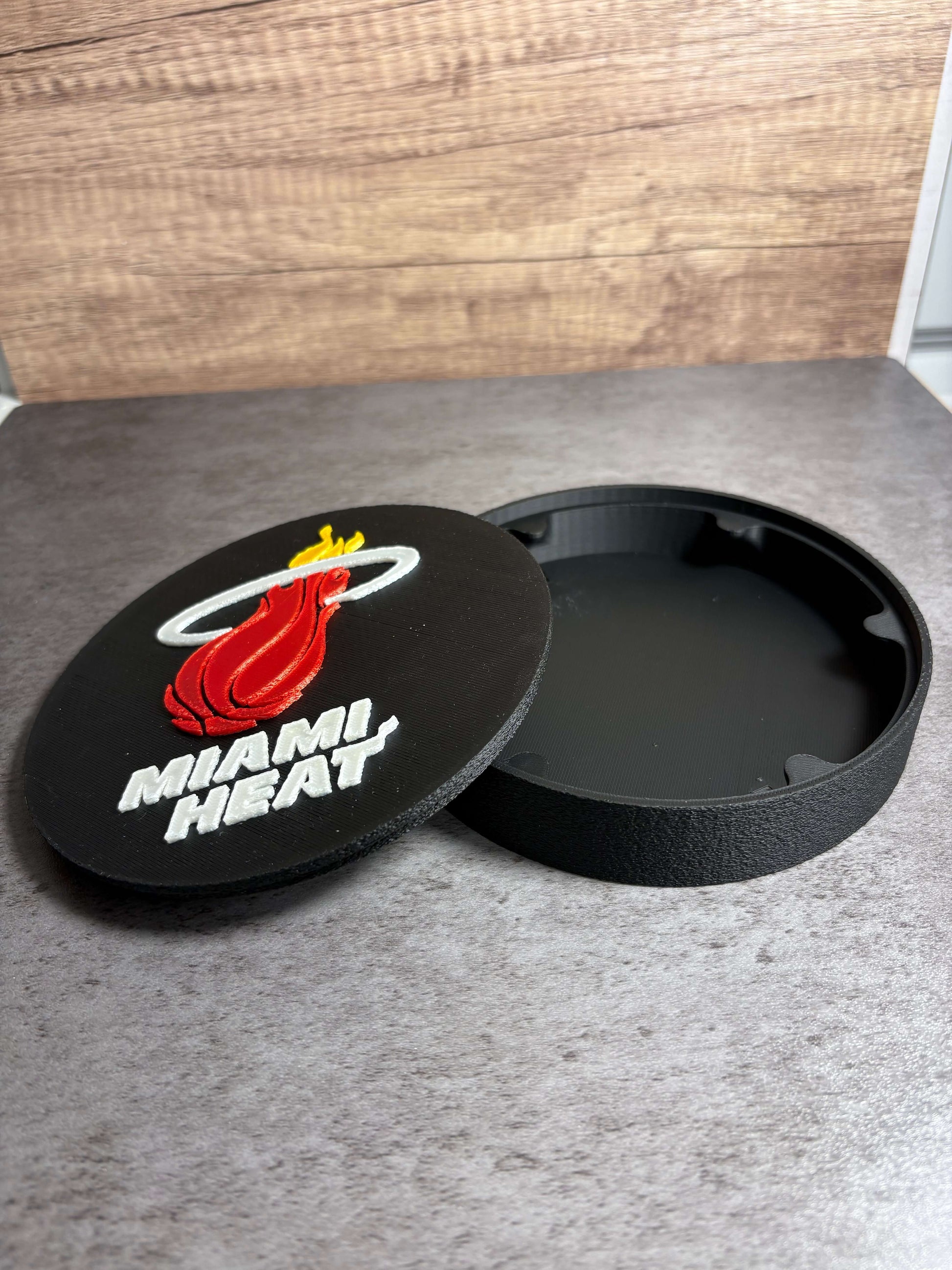 Miami Heat 3D Logo Plaque | Magnetic Keepsake Box | NBA Fan Wall Art Decor Tiki-Taka3D