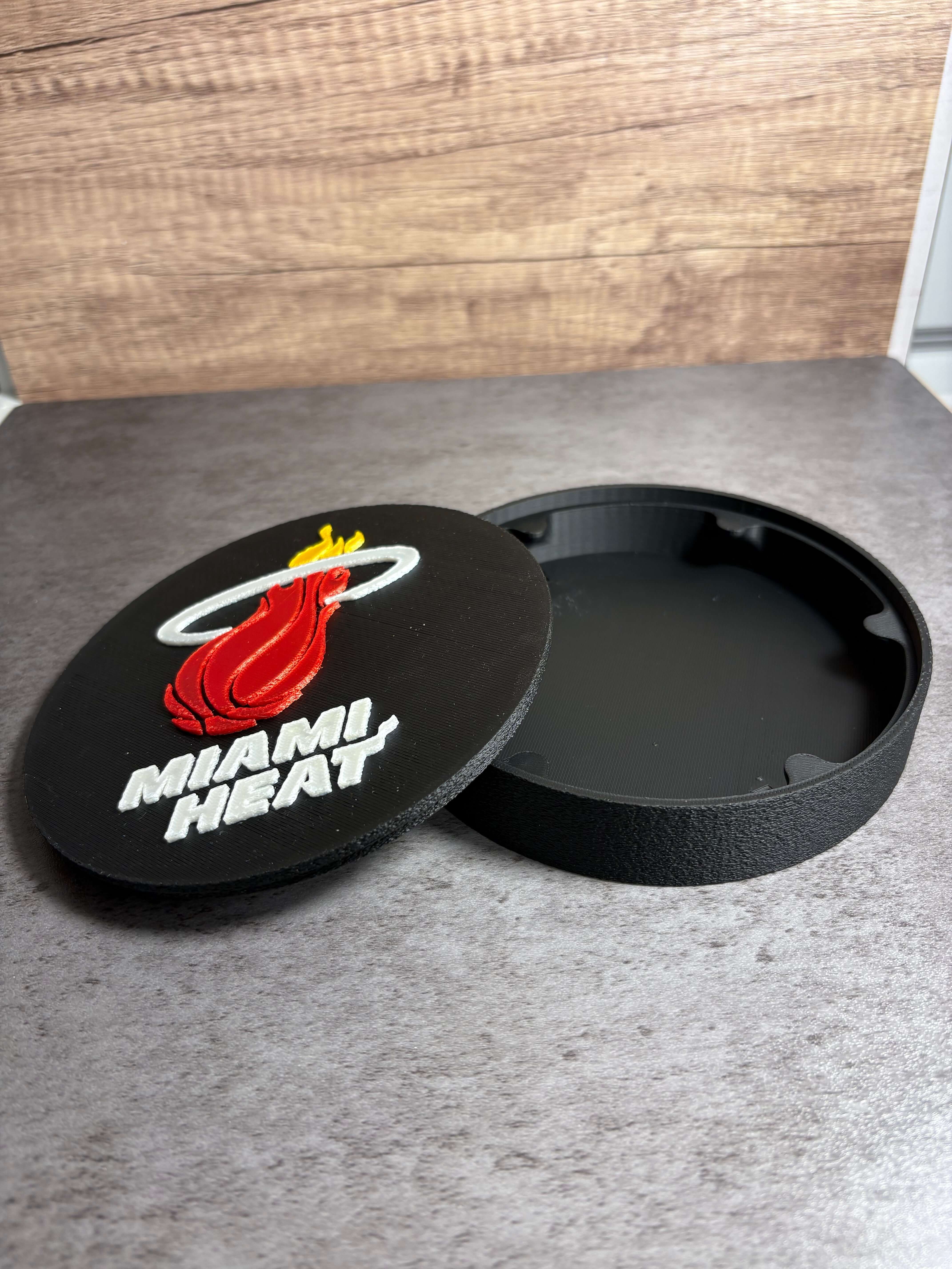 Miami Heat 3D Logo Plaque | Magnetic Keepsake Box | NBA Fan Wall Art Decor Tiki-Taka3D