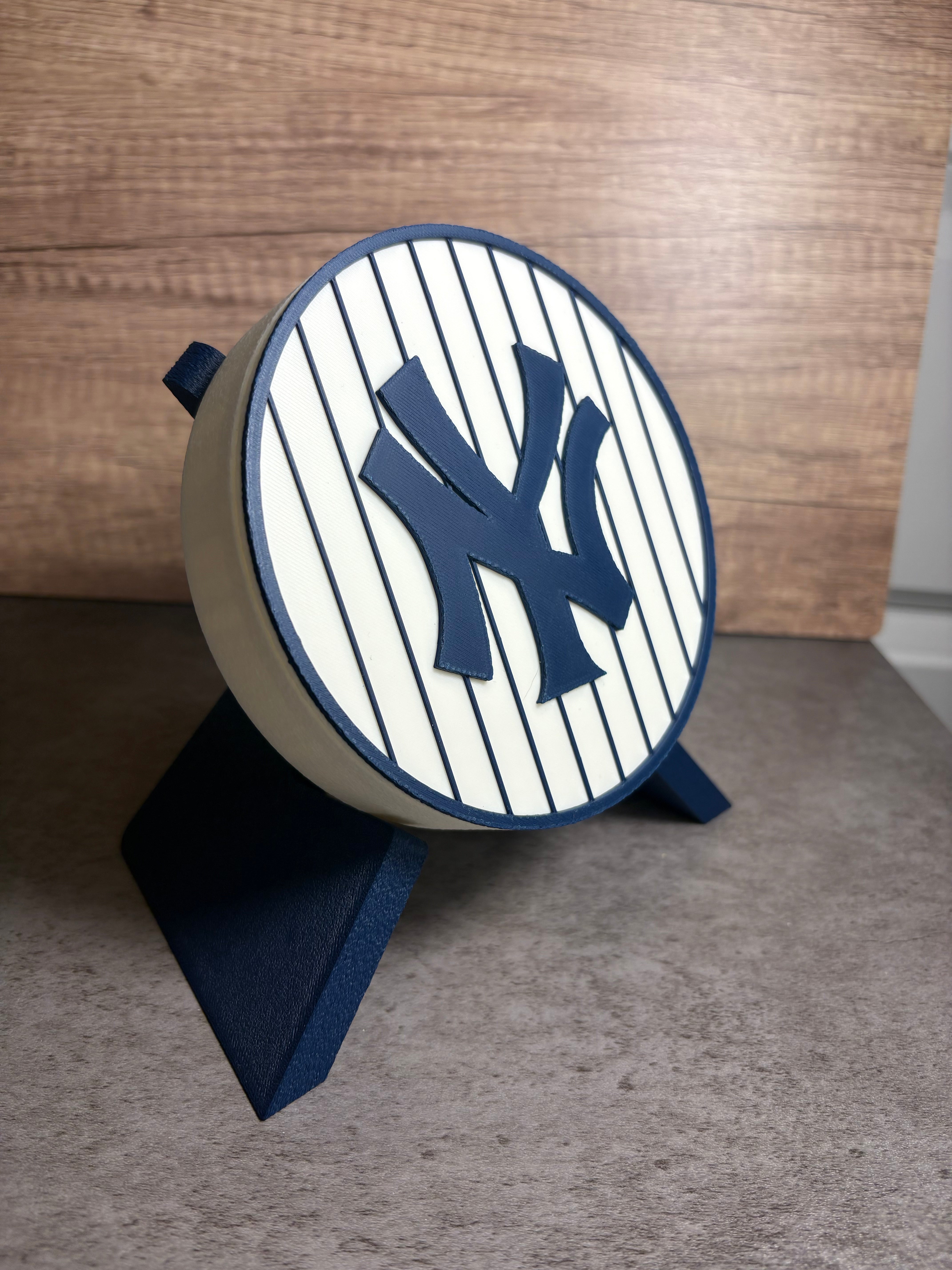 NY Yankees 3D Logo Stash Box: Unique MLB Baseball Fan Gift Tiki-Taka3D