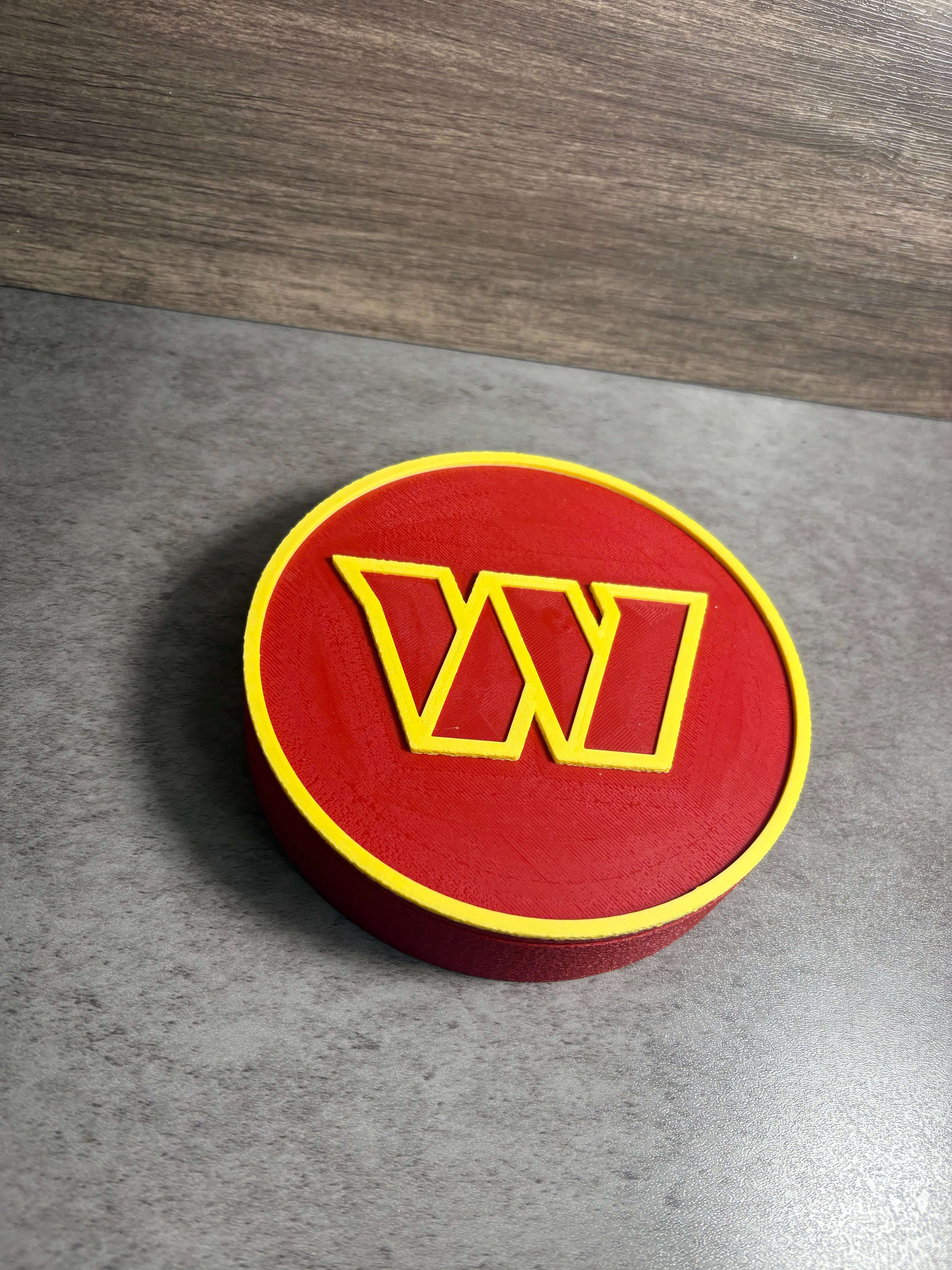 Washington Commanders 3D Logo Plaque | Magnetic Keepsake Box | NFL Fan Wall Art Decor Tiki-Taka3D