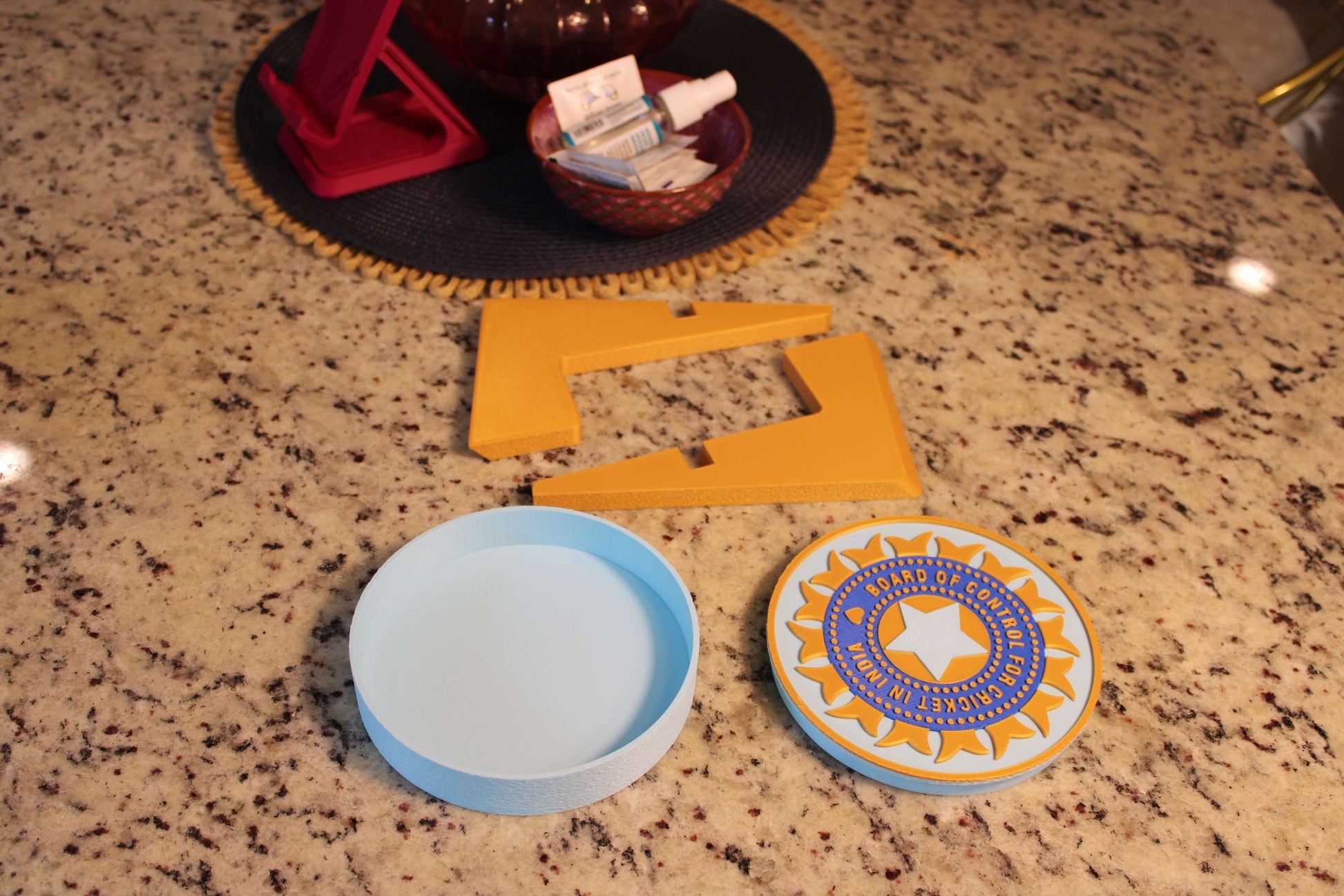 Official India Cricket BCCI 3D Printed Plaque – Customizable Fan Art & Desk Decor Tiki-Taka3D