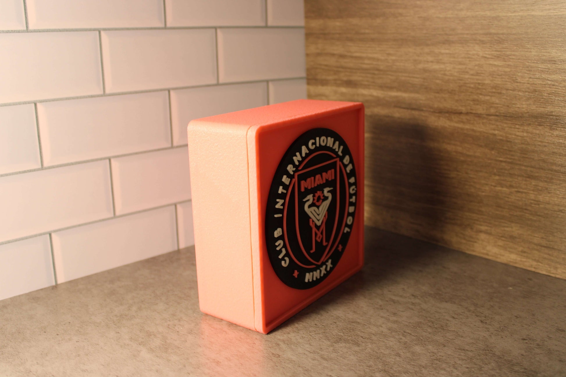 Inter Miami 3D Printed Emblem – Stylish Decor for Messi Fans & Soccer Lovers Tiki-Taka3D