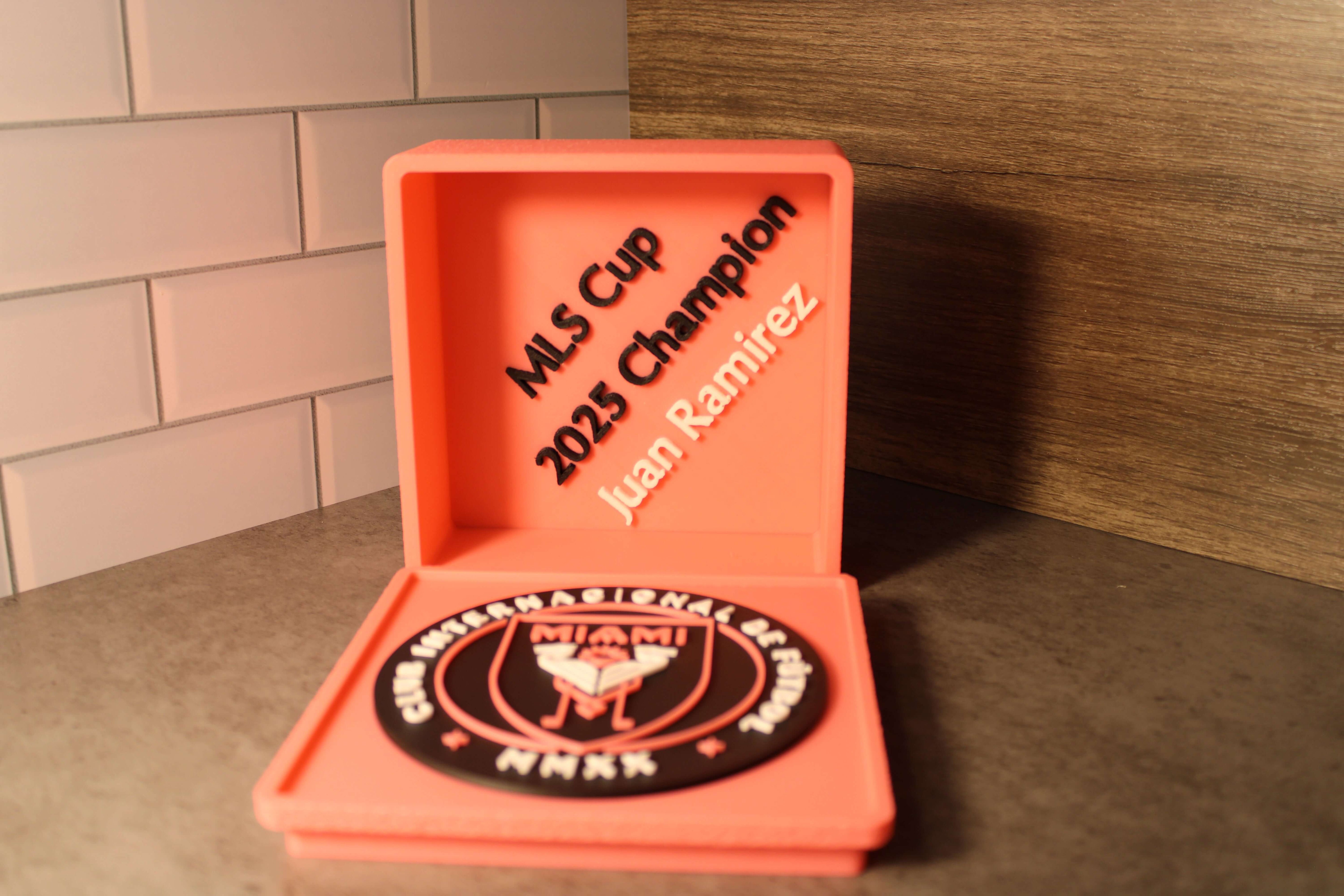 Inter Miami 3D Printed Emblem – Stylish Decor for Messi Fans & Soccer Lovers Tiki-Taka3D