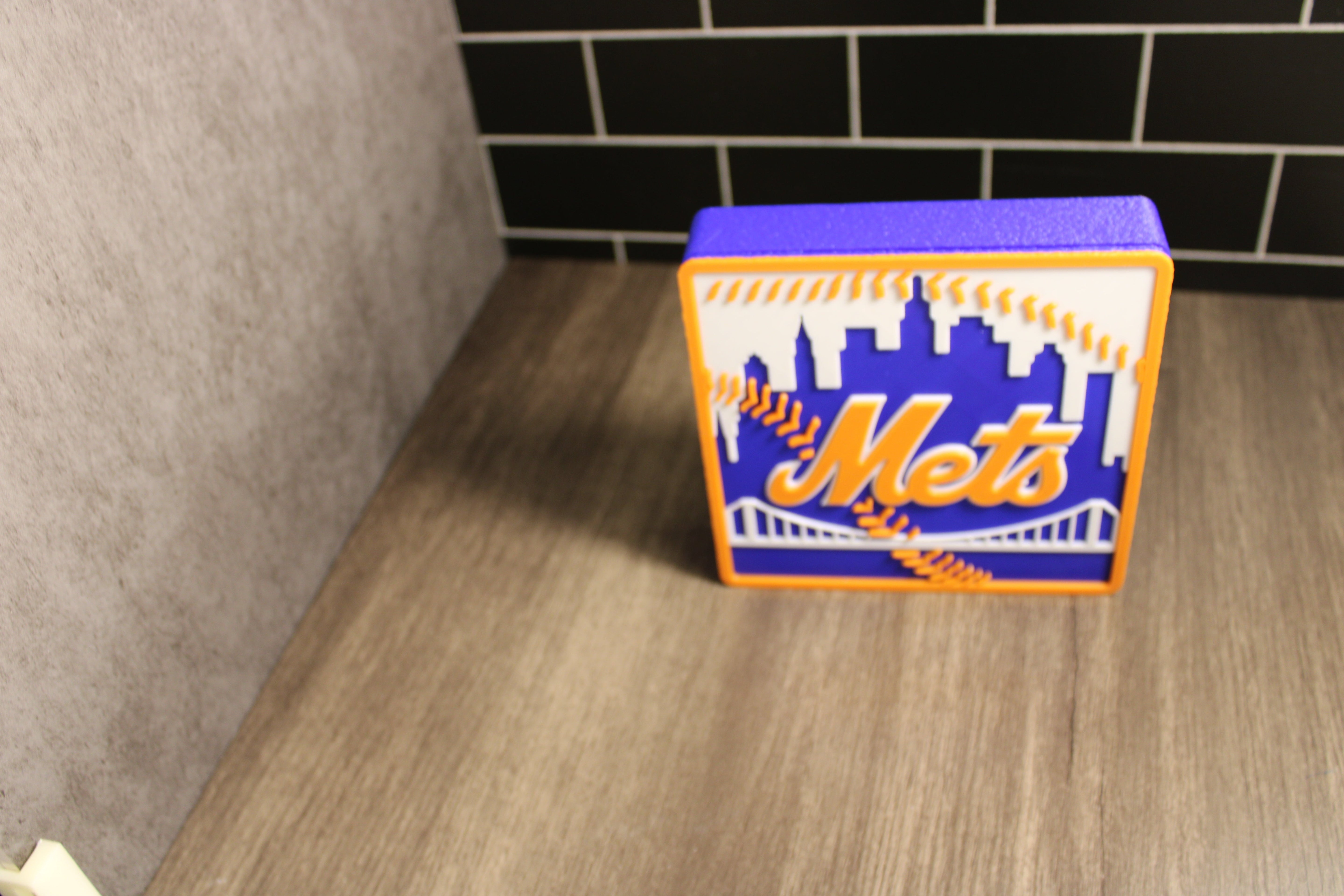 Man Cave Sign - Customized Mets 3D Logo Stash Box. Tiki-Taka3D