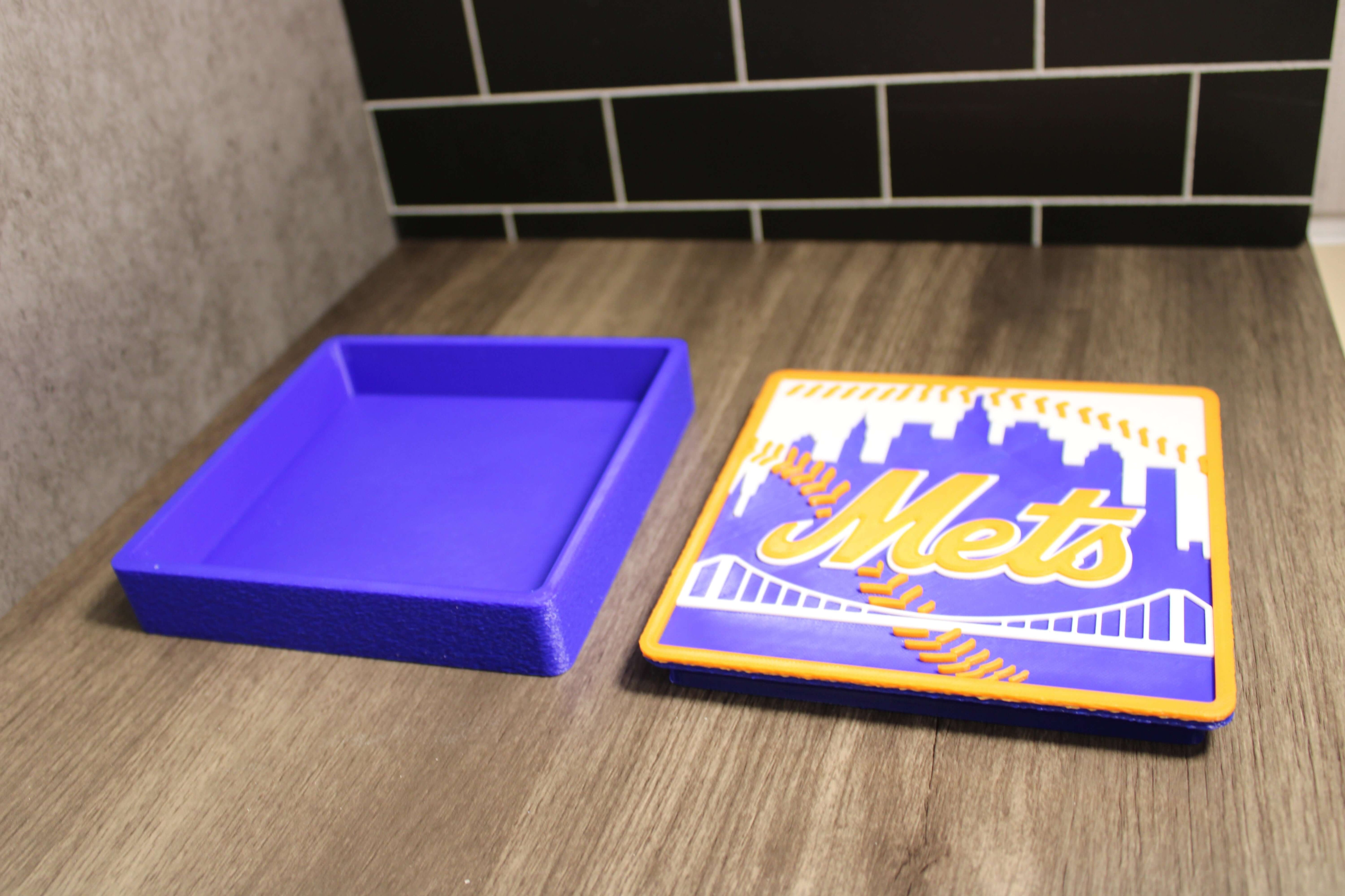 Man Cave Sign - Customized Mets 3D Logo Stash Box. Tiki-Taka3D