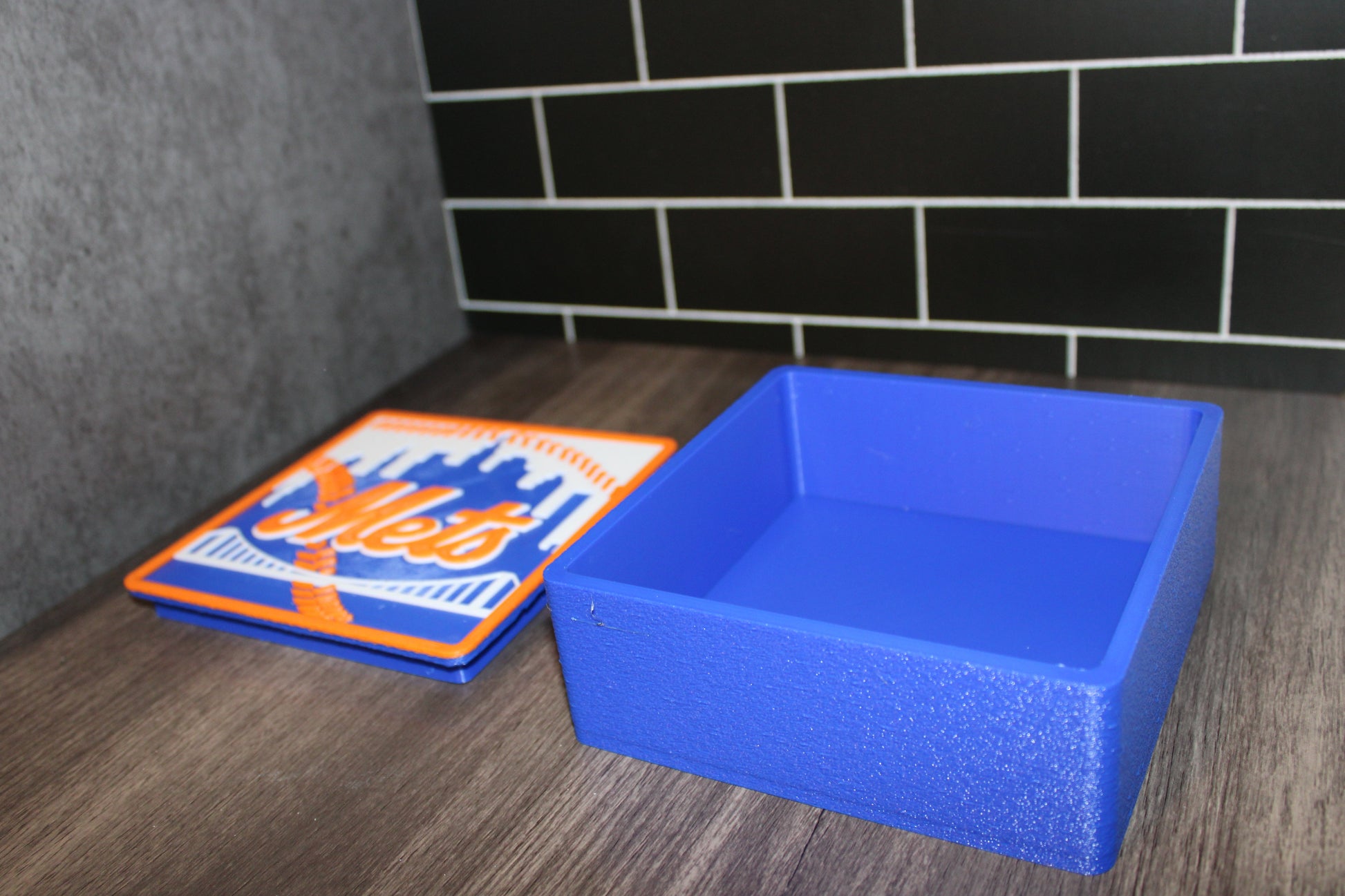 Man Cave Sign - Customized Mets 3D Logo Stash Box. Tiki-Taka3D