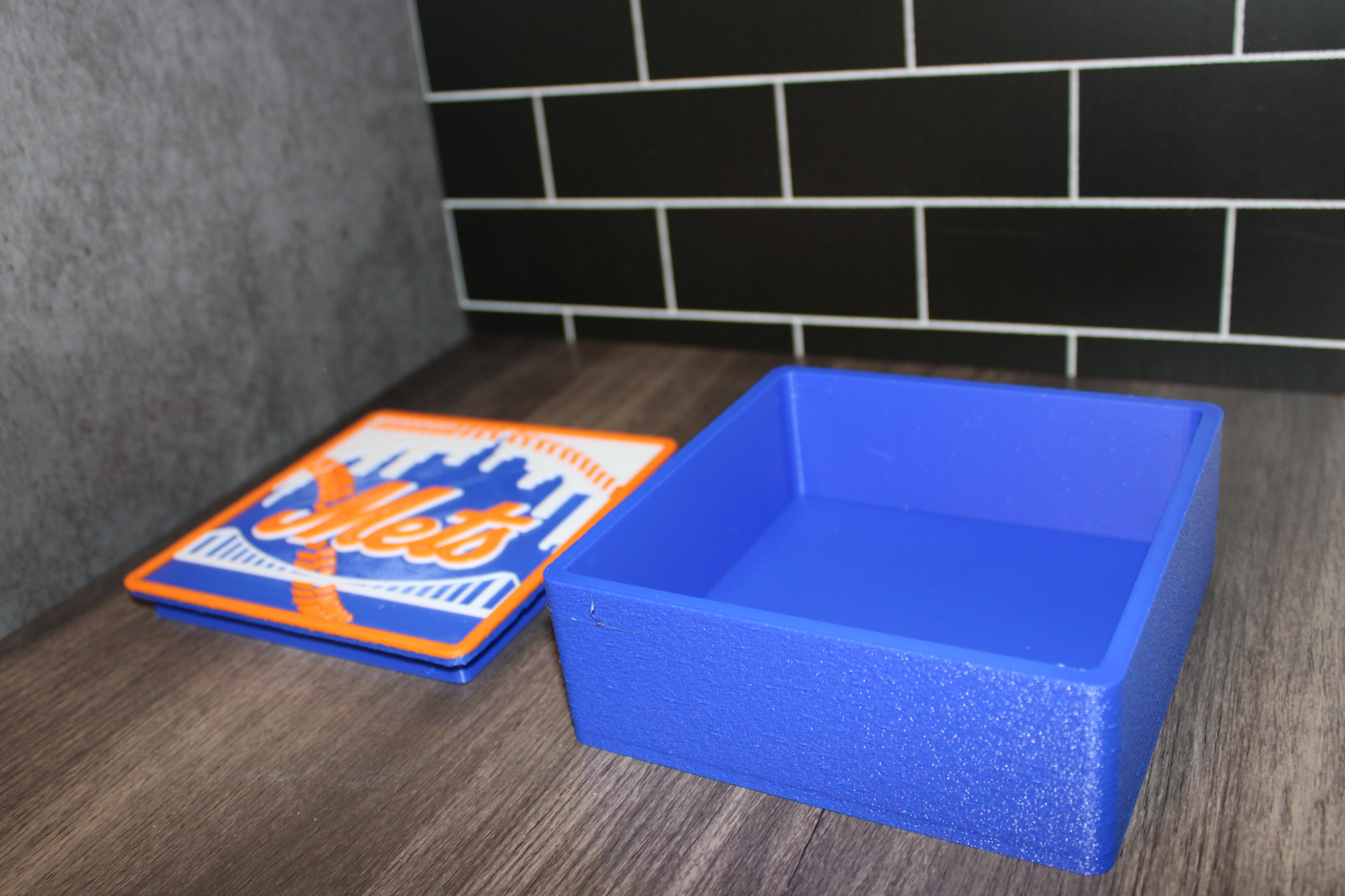 Man Cave Sign - Customized Mets 3D Logo Stash Box. Tiki-Taka3D