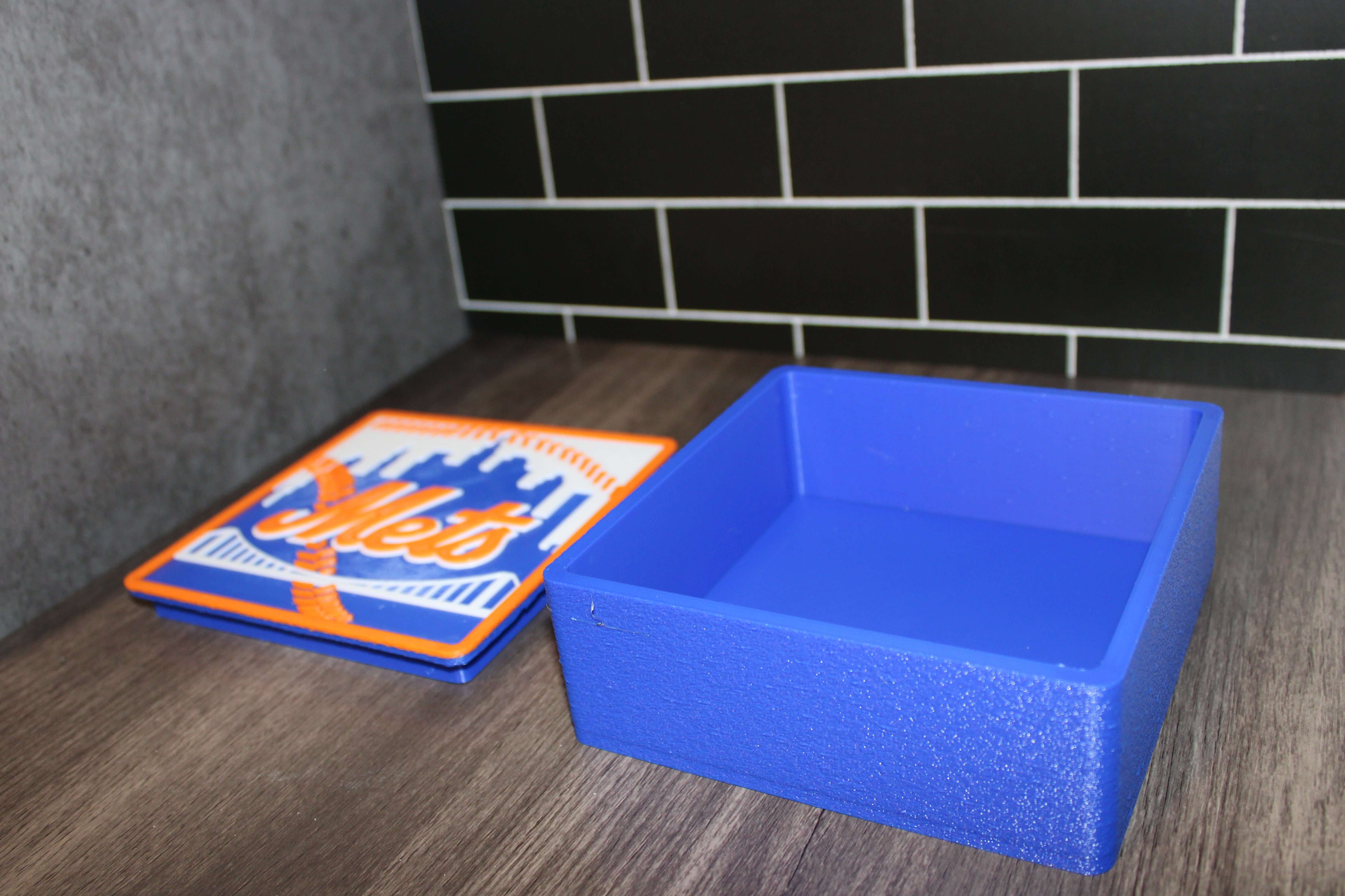 Man Cave Sign - Customized Mets 3D Logo Stash Box. Tiki-Taka3D