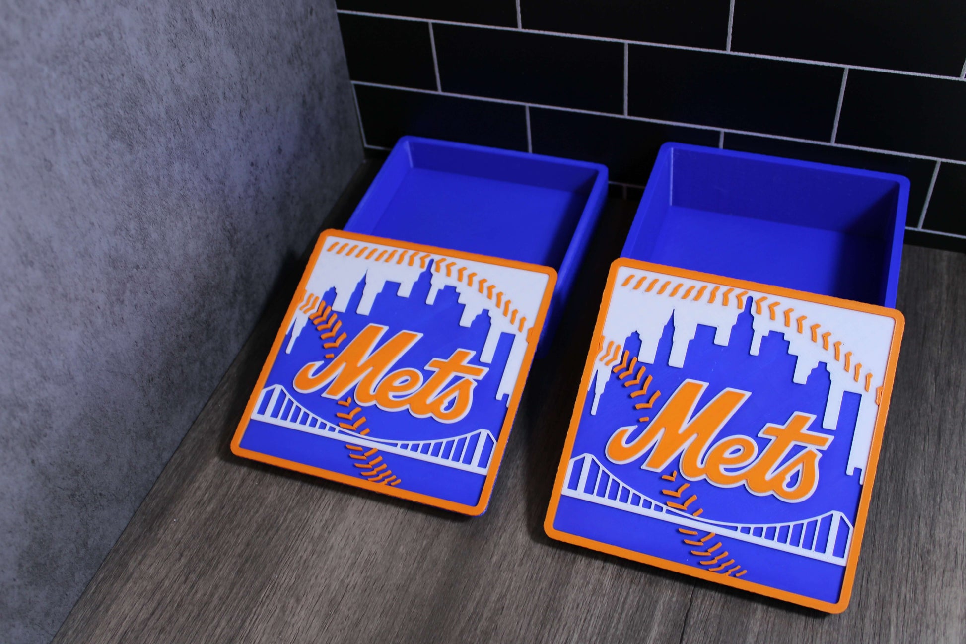 Man Cave Sign - Customized Mets 3D Logo Stash Box. Tiki-Taka3D