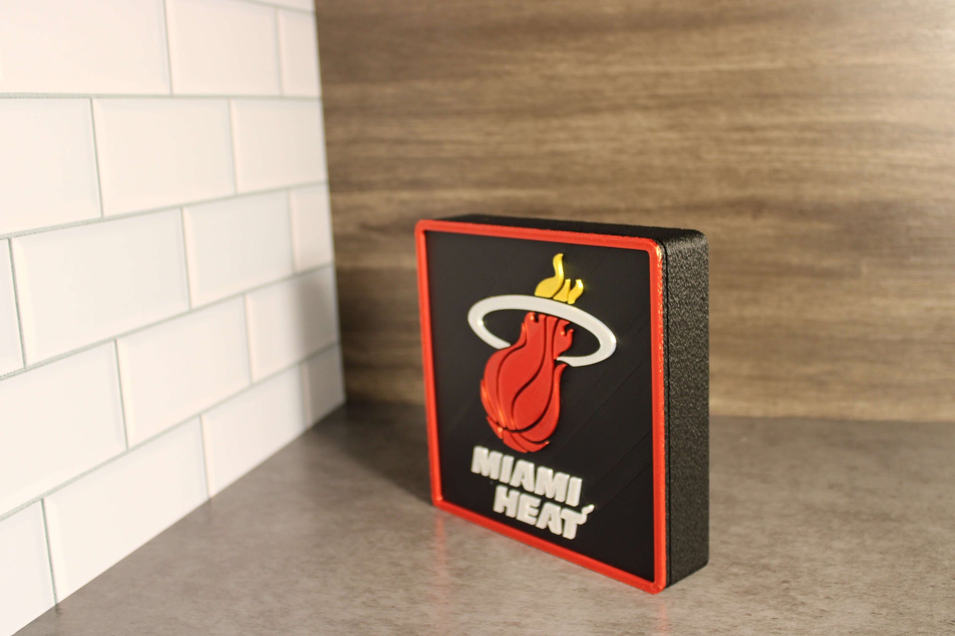 Man Cave Sign - Customized Heat 3D Logo Stash Box. Tiki-Taka3D