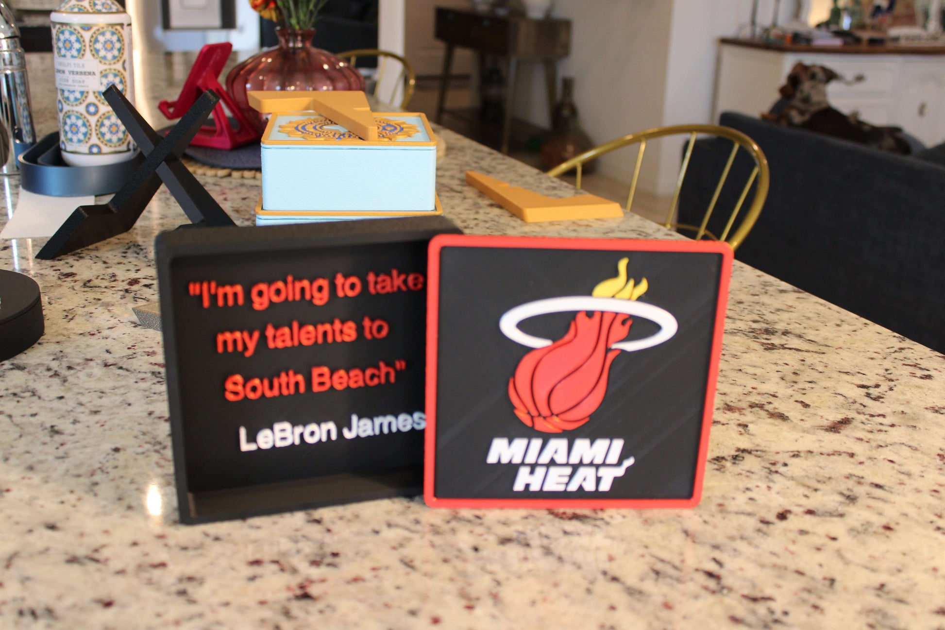 Man Cave Sign - Customized Heat 3D Logo Stash Box. Tiki-Taka3D