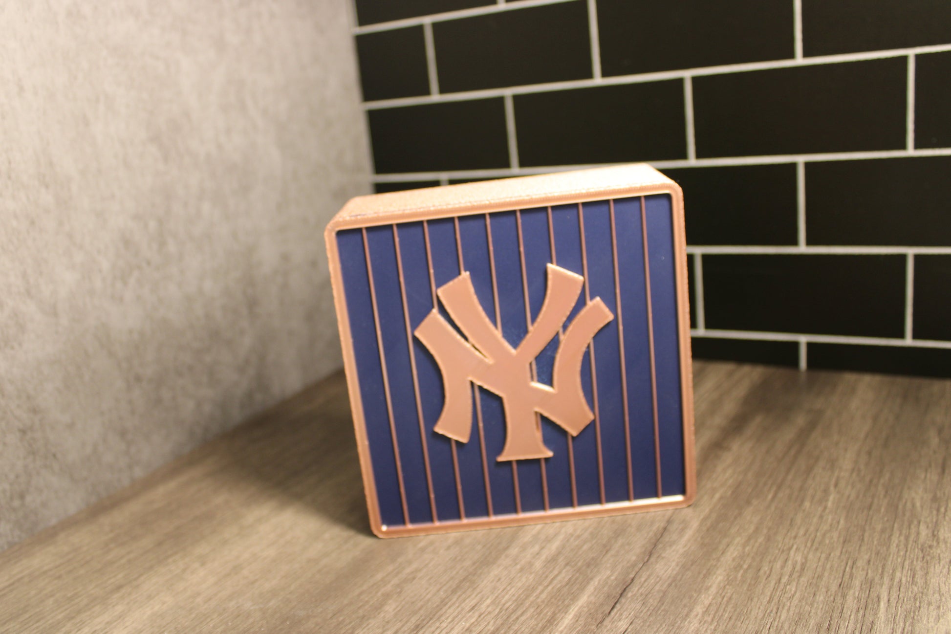 customized NY Yankees stash box: Rose Gold and Black Tiki-Taka3D