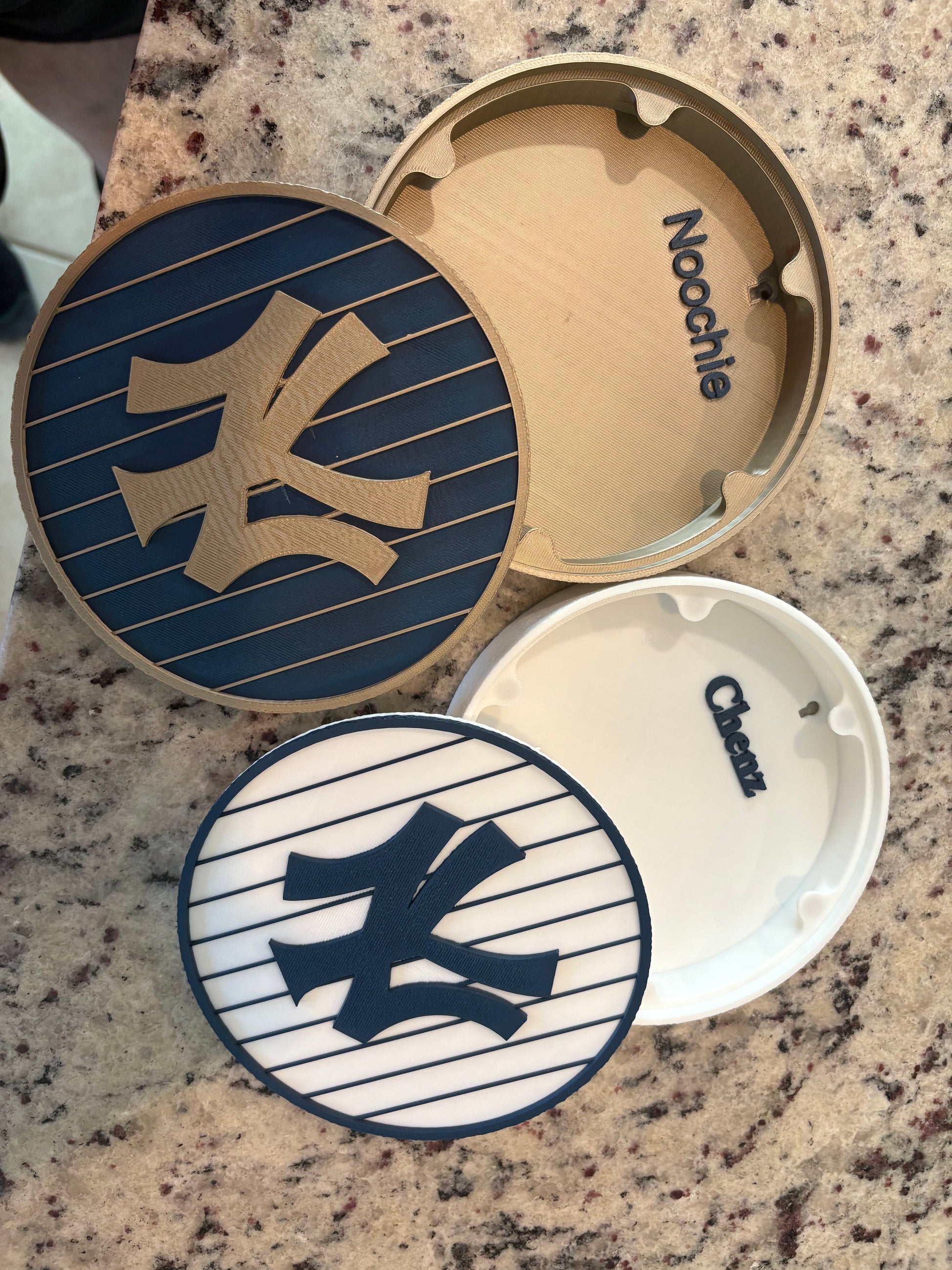 NY Yankees 3D Logo Stash Box: Unique MLB Baseball Fan Gift Tiki-Taka3D