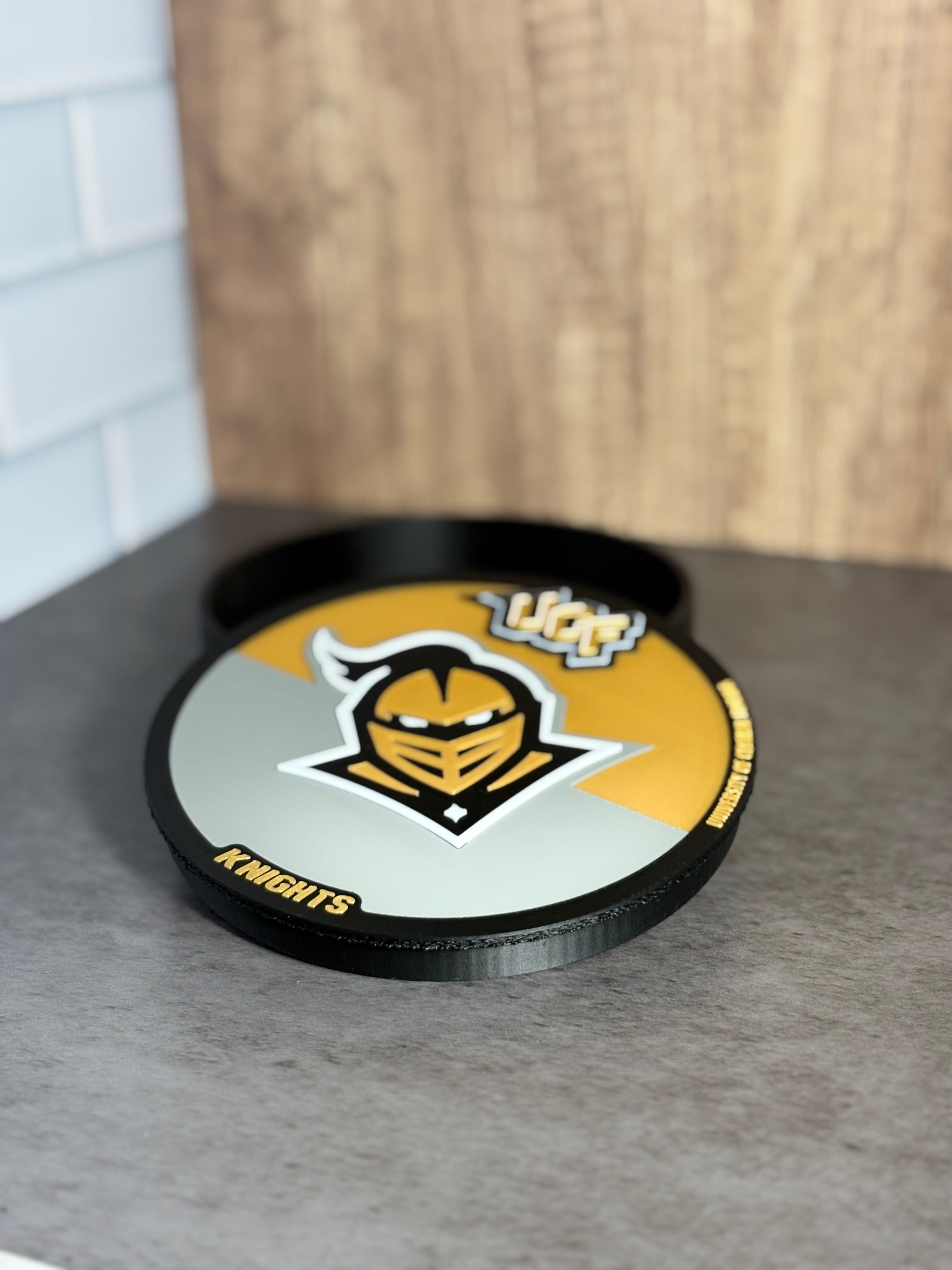 UCF Knights 3D Logo Display with Storage Box - Personalized Desk Decor