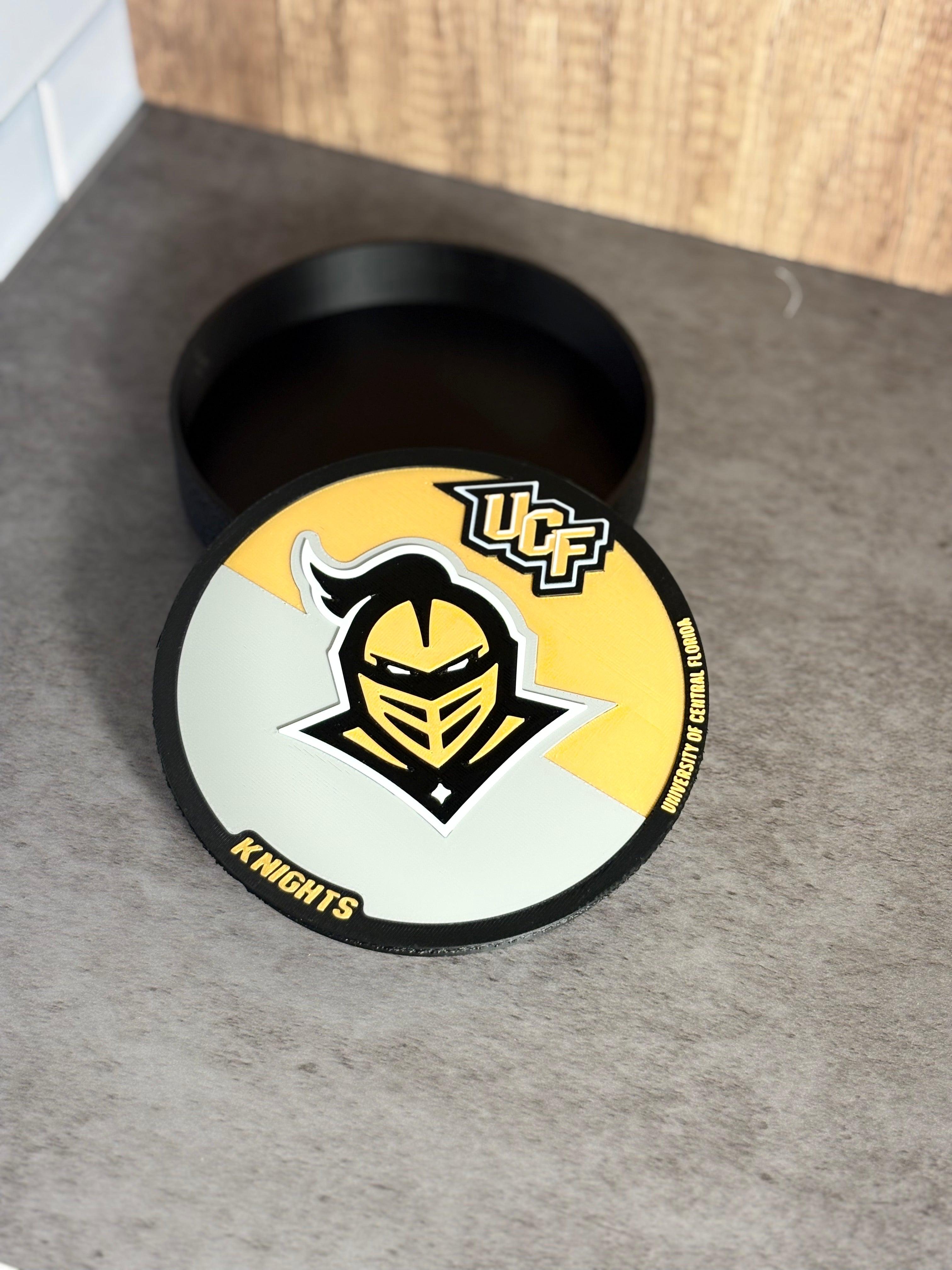 UCF Knights 3D Logo Display with Storage Box - Personalized Desk Decor