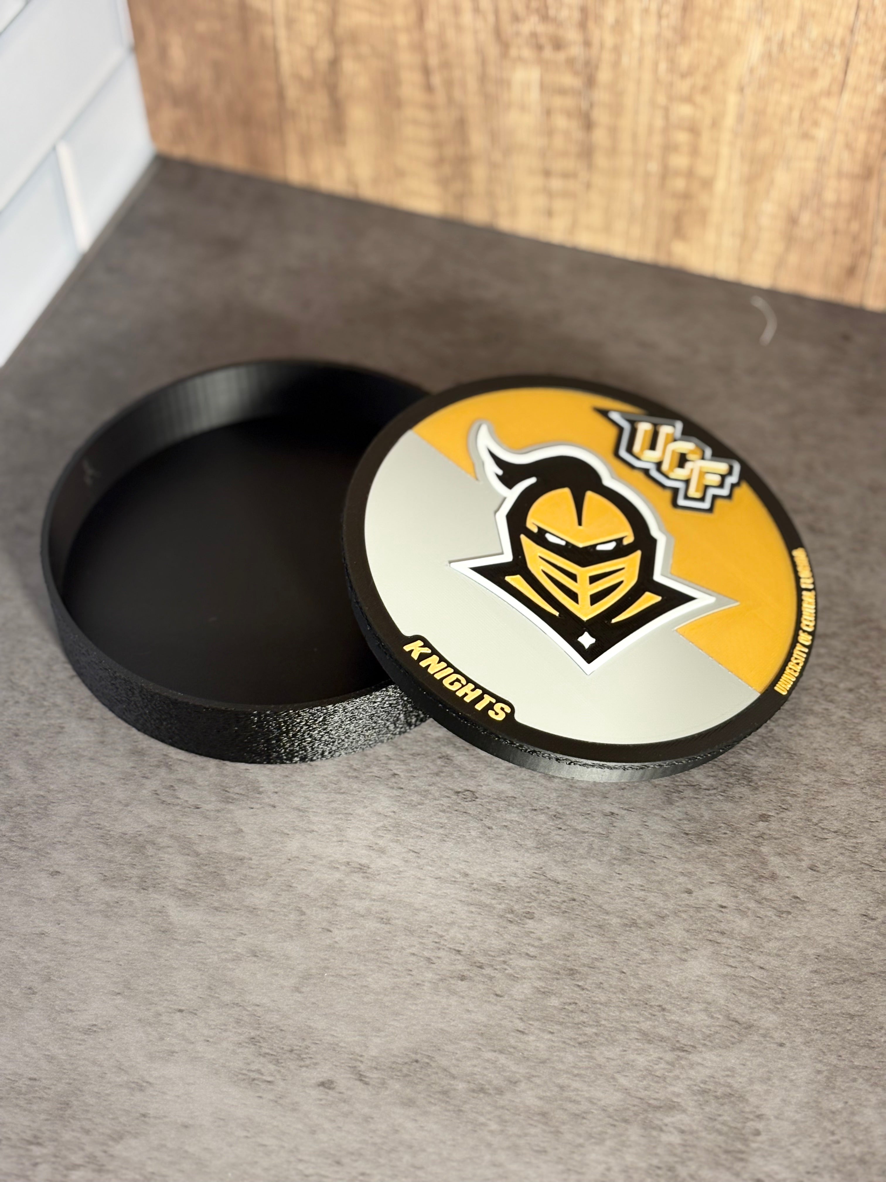 UCF Knights 3D Logo Display with Storage Box - Personalized Desk Decor