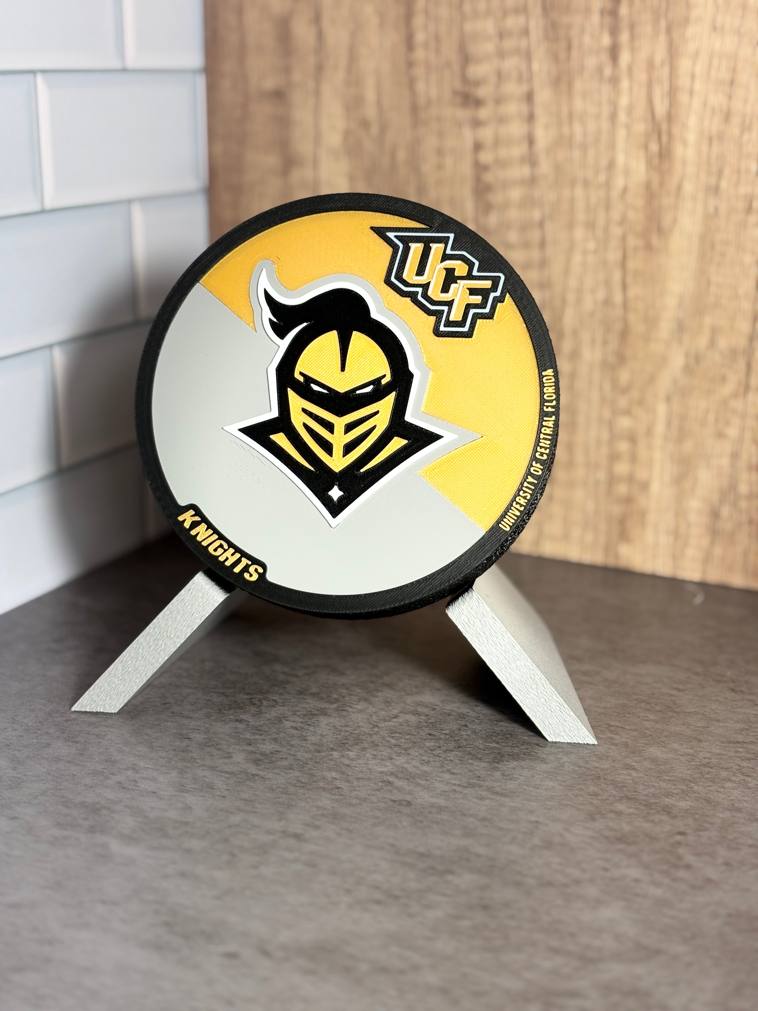 UCF Knights 3D Logo Display with Storage Box - Personalized Desk Decor