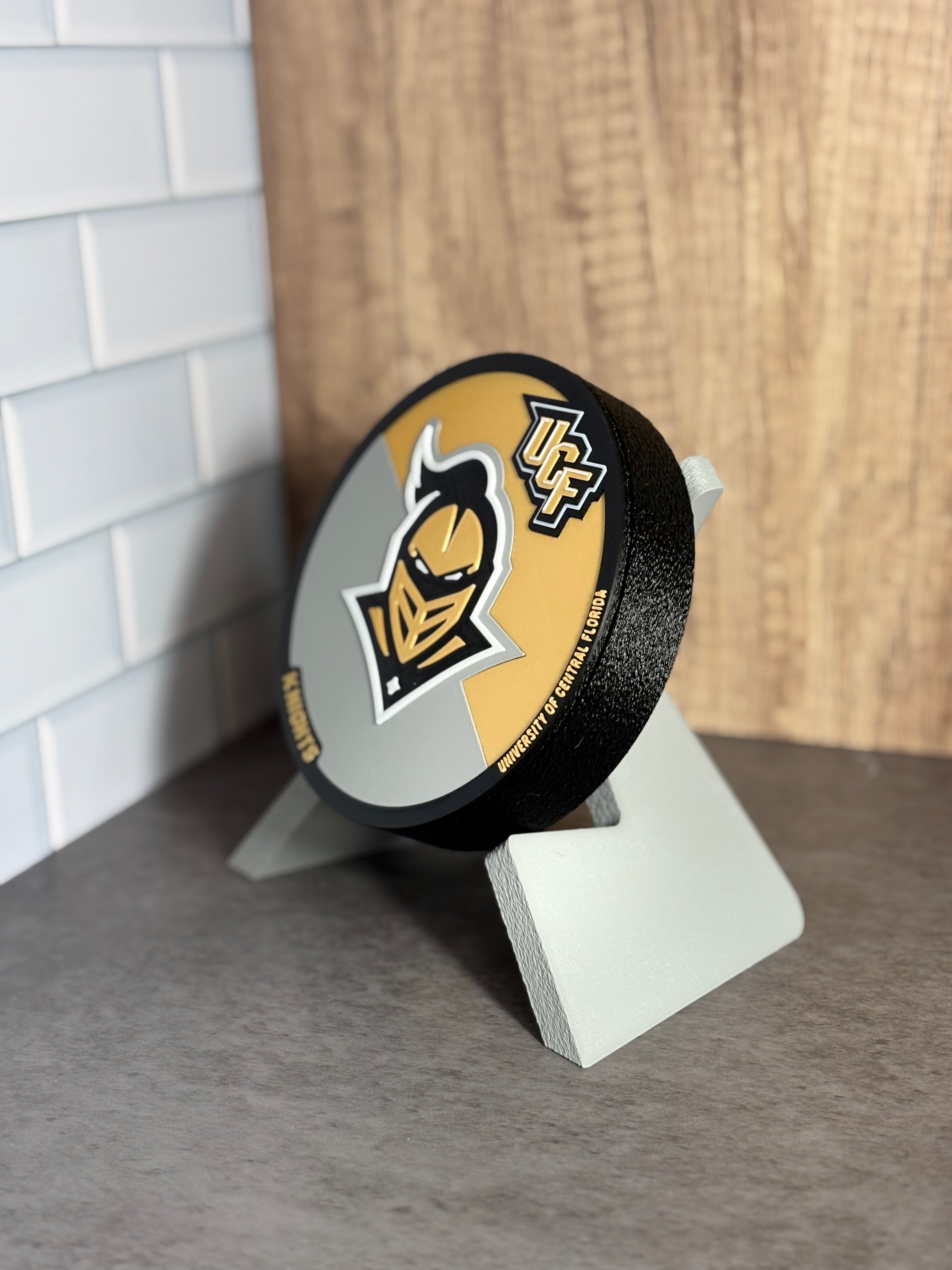 UCF Knights 3D Logo Display with Storage Box - Personalized Desk Decor