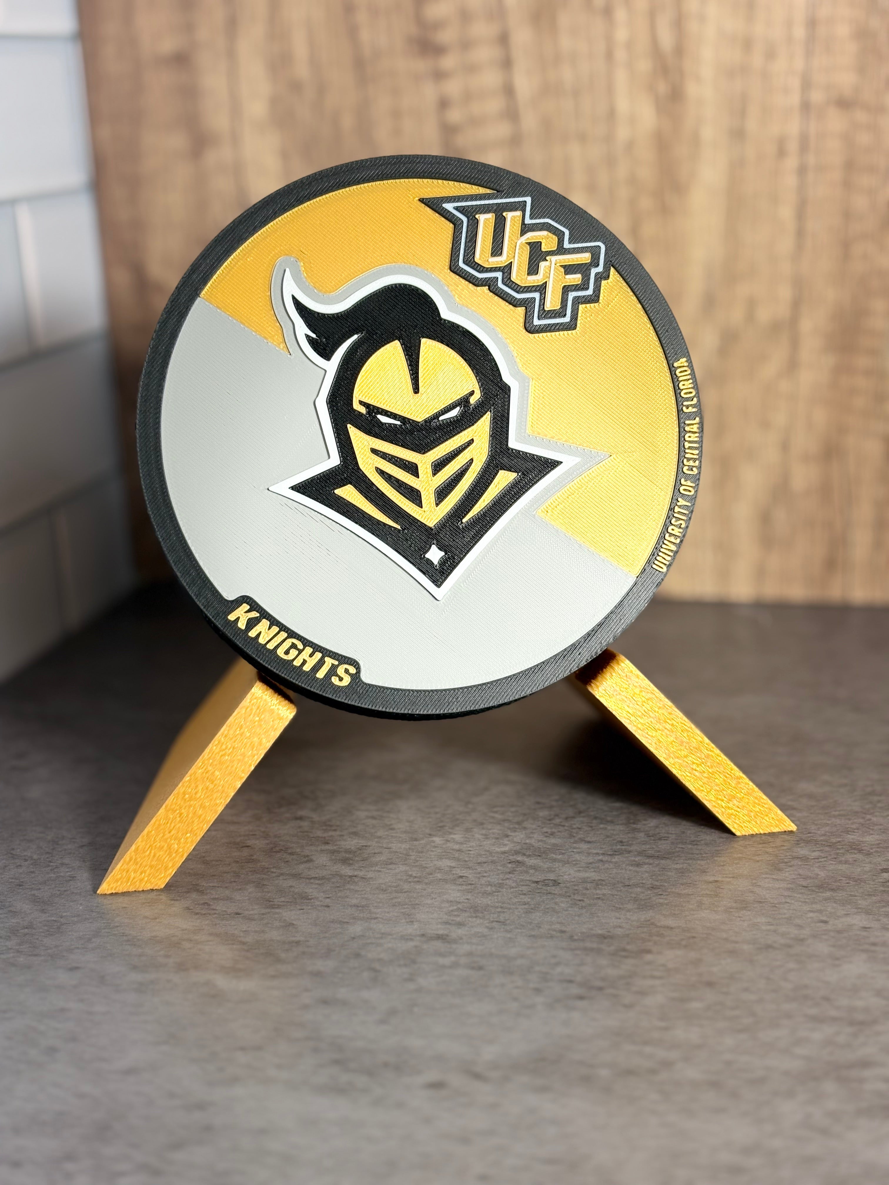 UCF Knights 3D Logo Display with Storage Box - Personalized Desk Decor