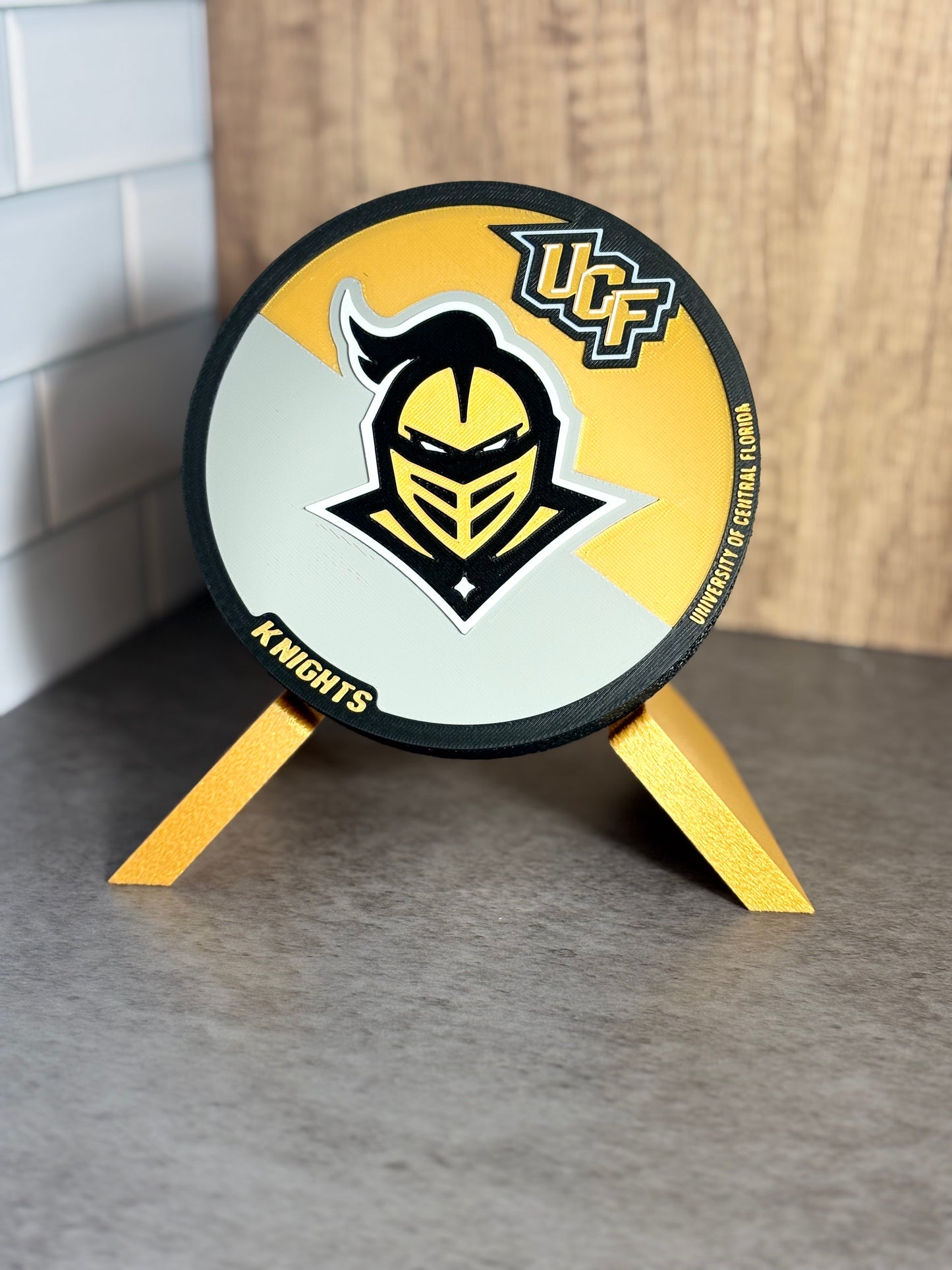 UCF Knights 3D Logo Display with Storage Box - Personalized Desk Decor