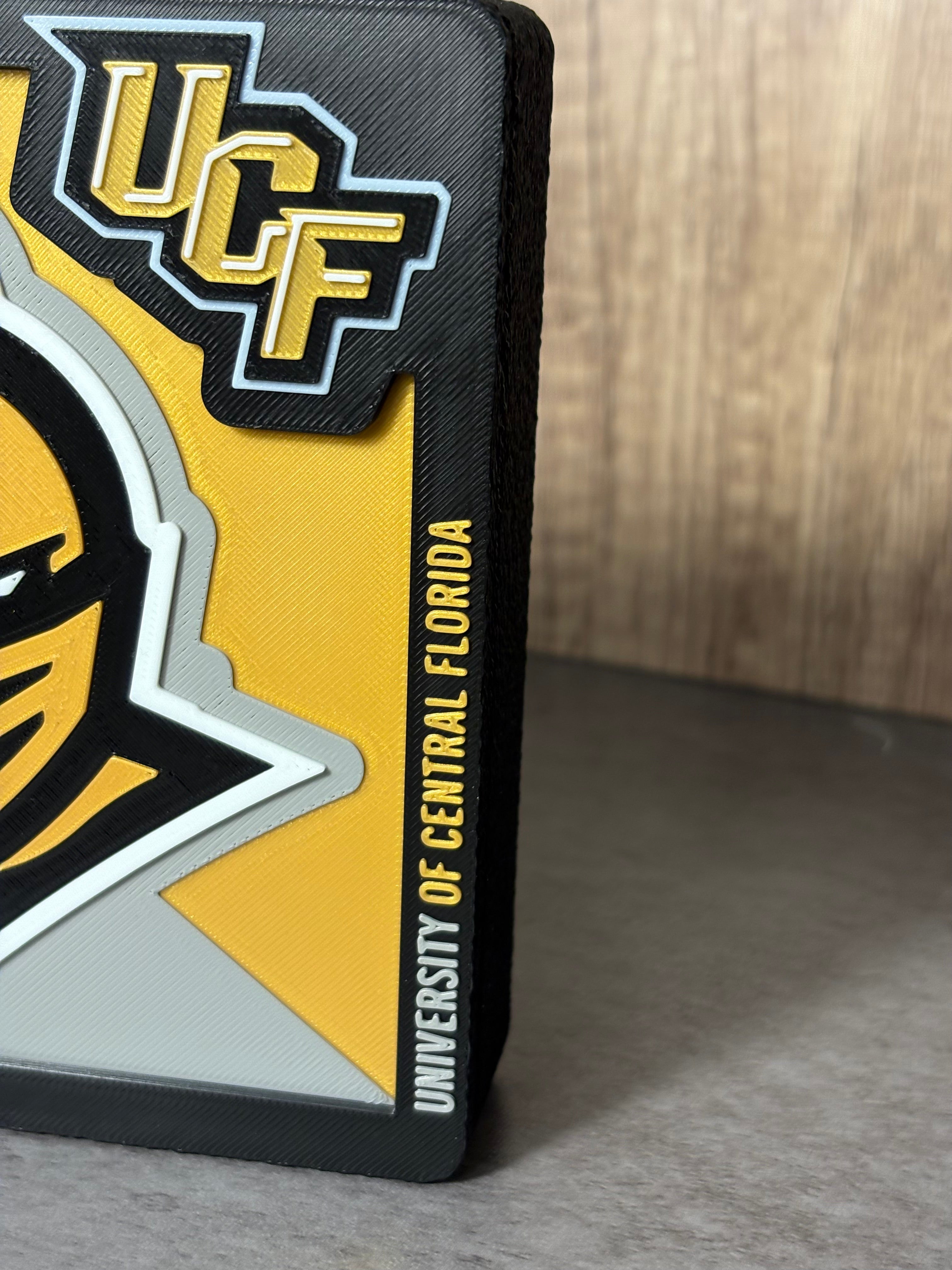 UCF Knights 3D Logo Display with Storage Box - Personalized Desk Decor
