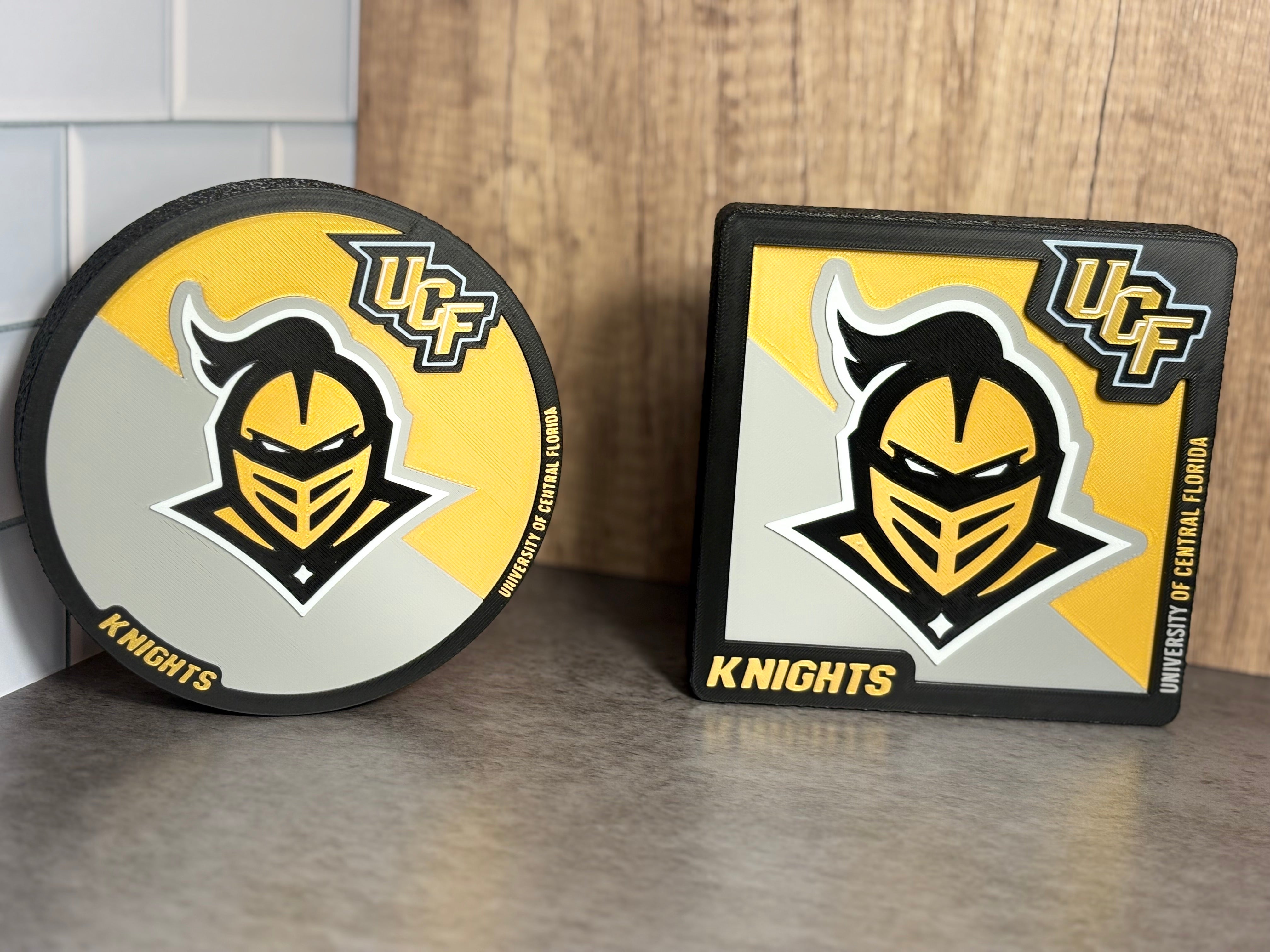 UCF Knights 3D Logo Display with Storage Box - Personalized Desk Decor