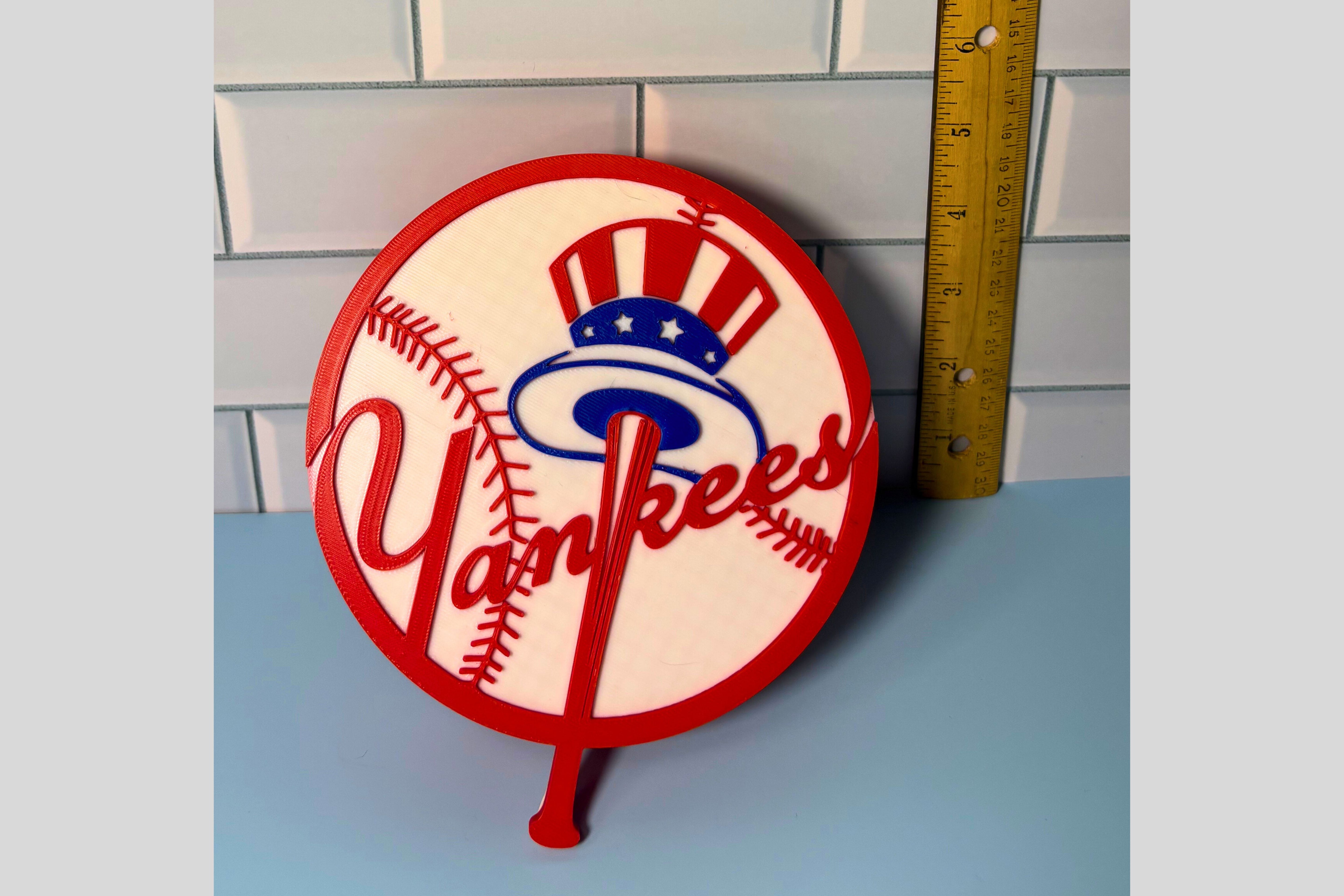 Customized New York Yankees 3D Printed Plaque: Unique MLB Baseball Fan Gift for Sports Decor