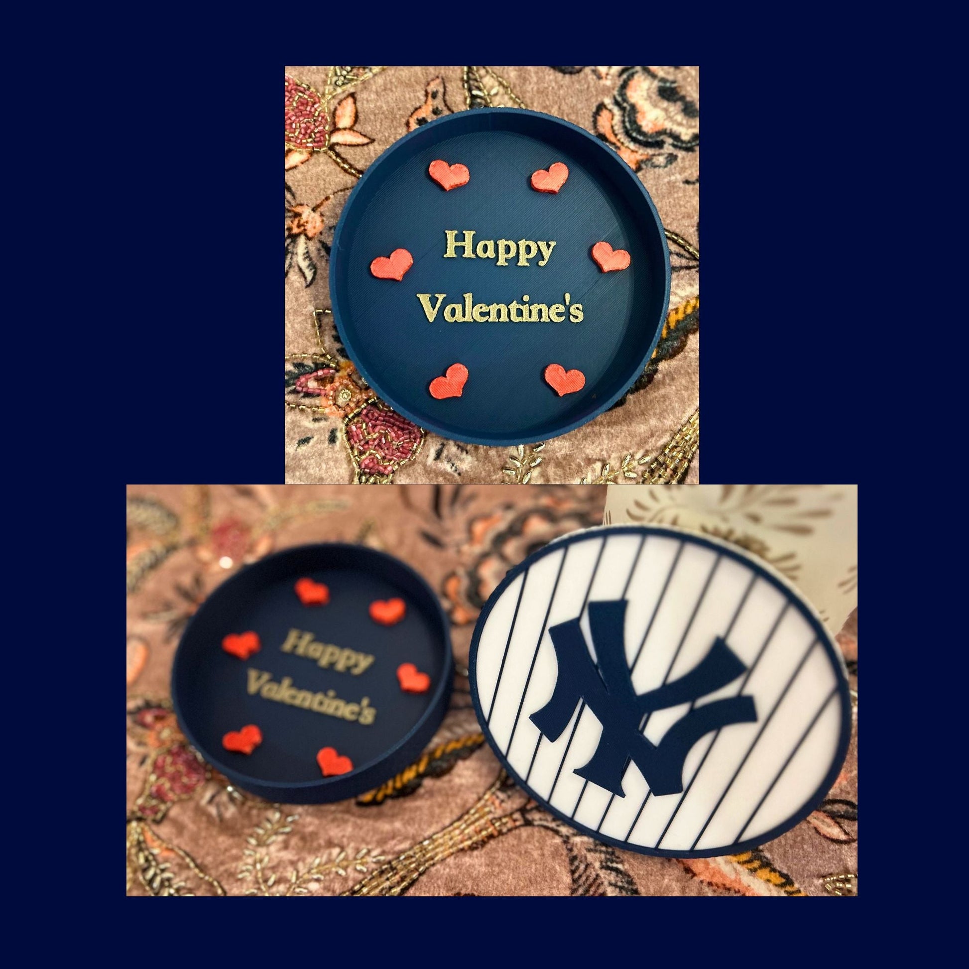 NY Yankees 3D Logo Stash Box: Unique MLB Baseball Fan Gift Tiki-Taka3D