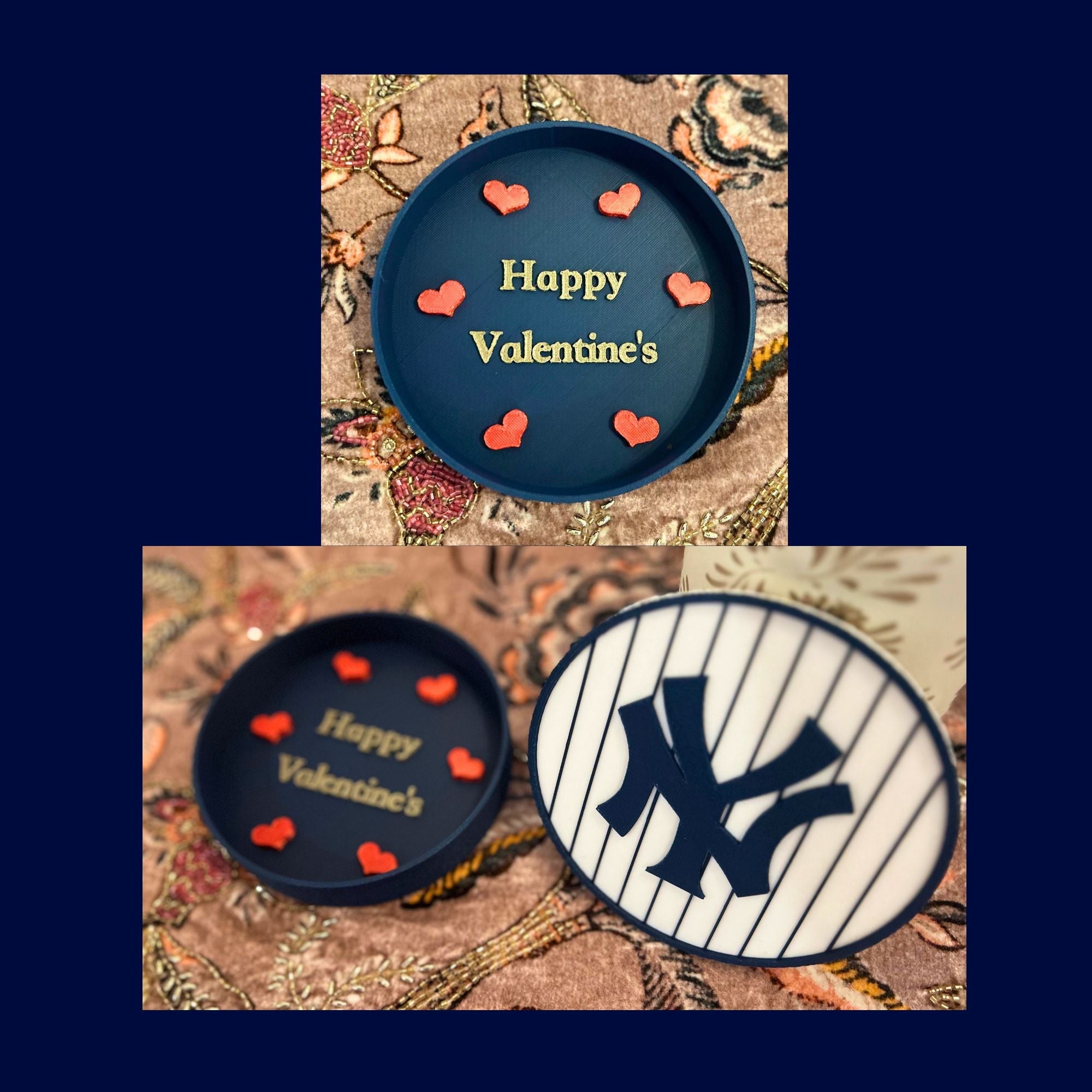 NY Yankees 3D Logo Stash Box: Unique MLB Baseball Fan Gift Tiki-Taka3D