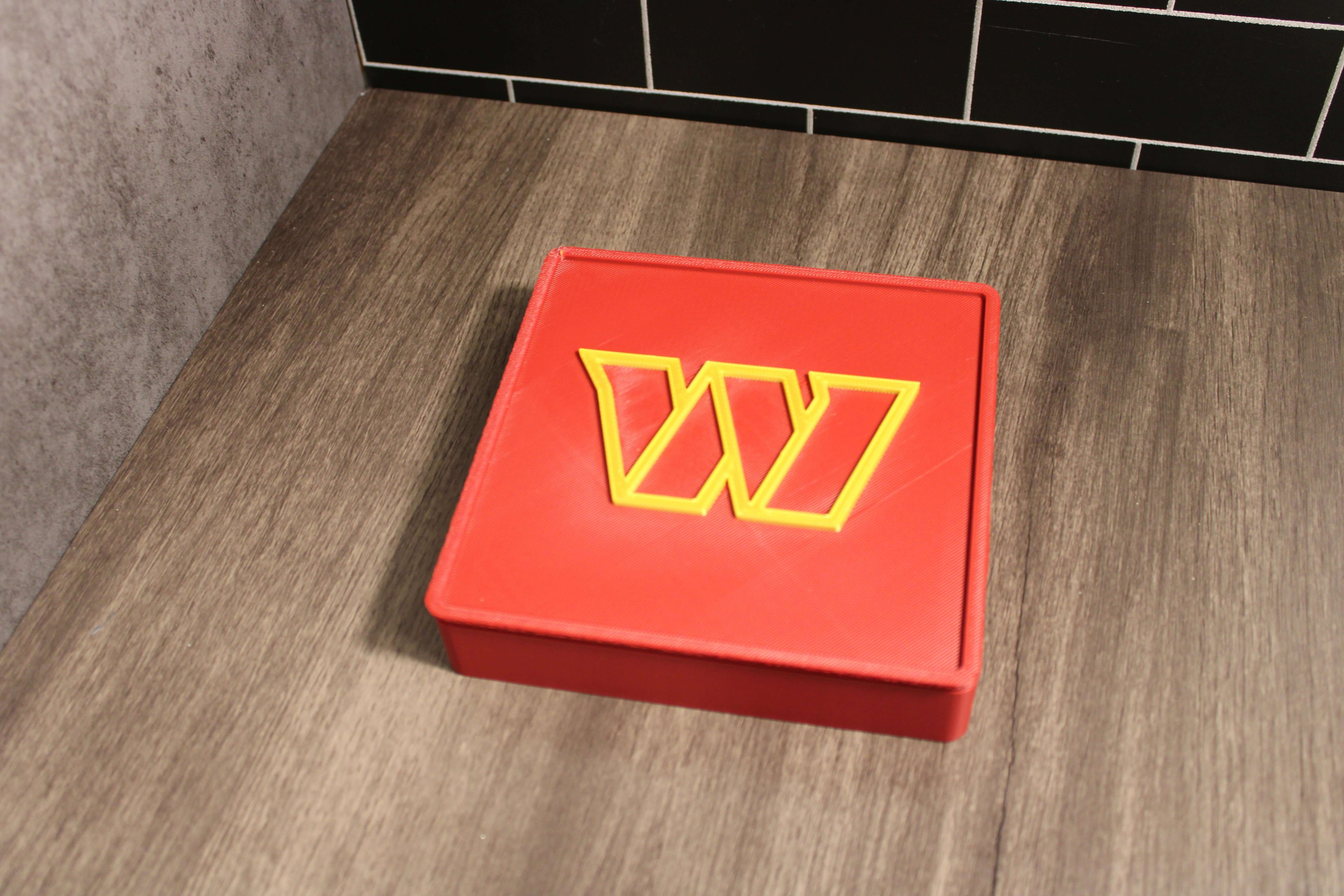 Commanders 3D Logo Plaque | Keepsake Box Tiki-Taka3D