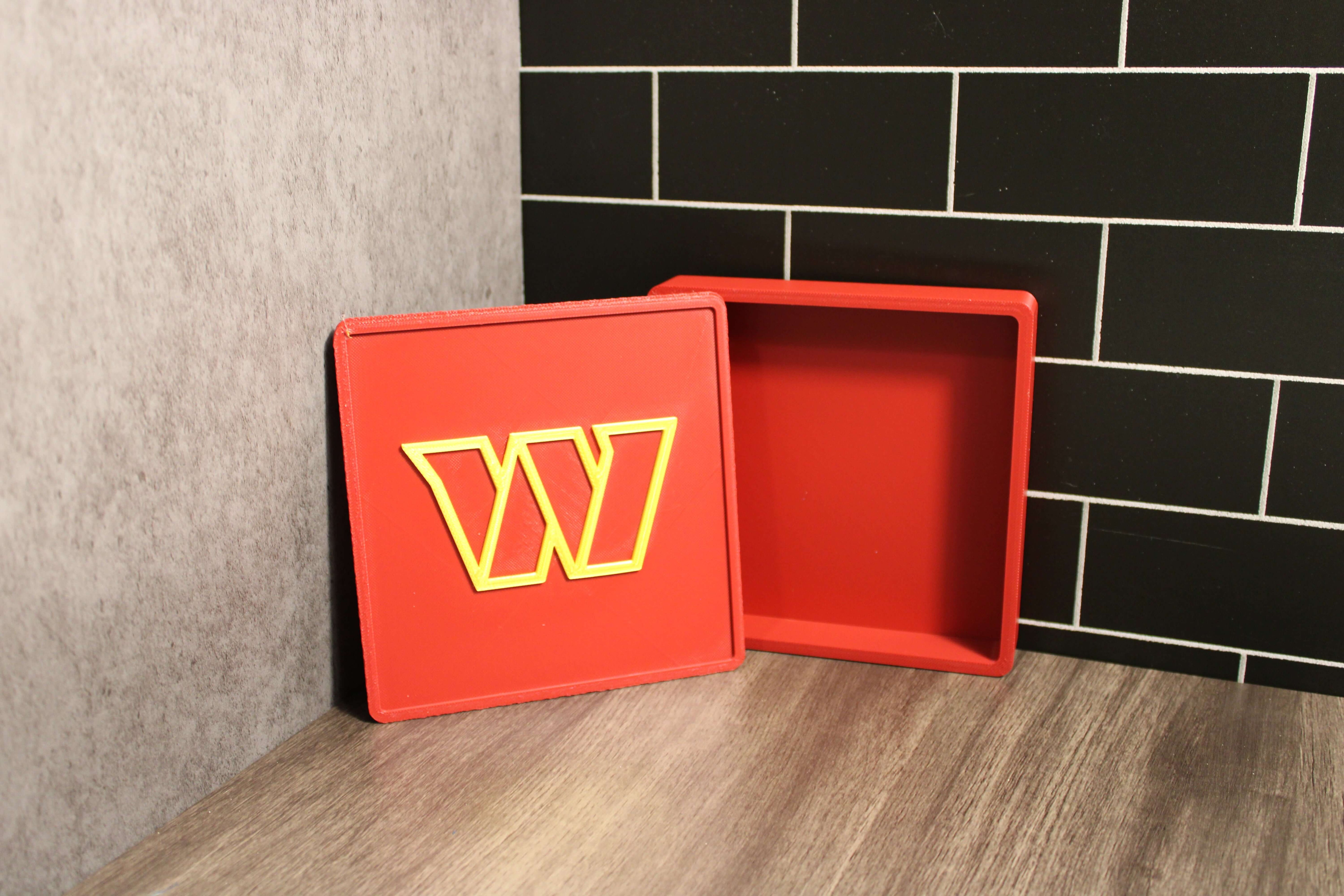 Commanders 3D Logo Plaque | Keepsake Box Tiki-Taka3D