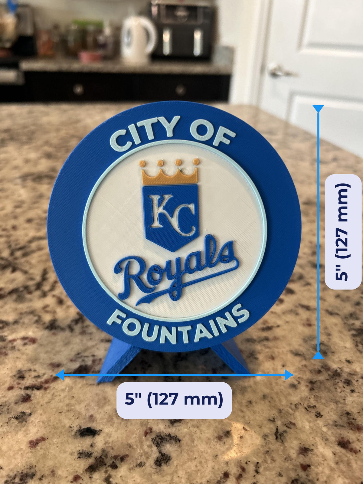 3D printed roundel display 5 inch (127 mm) size, fan gift, made in USA