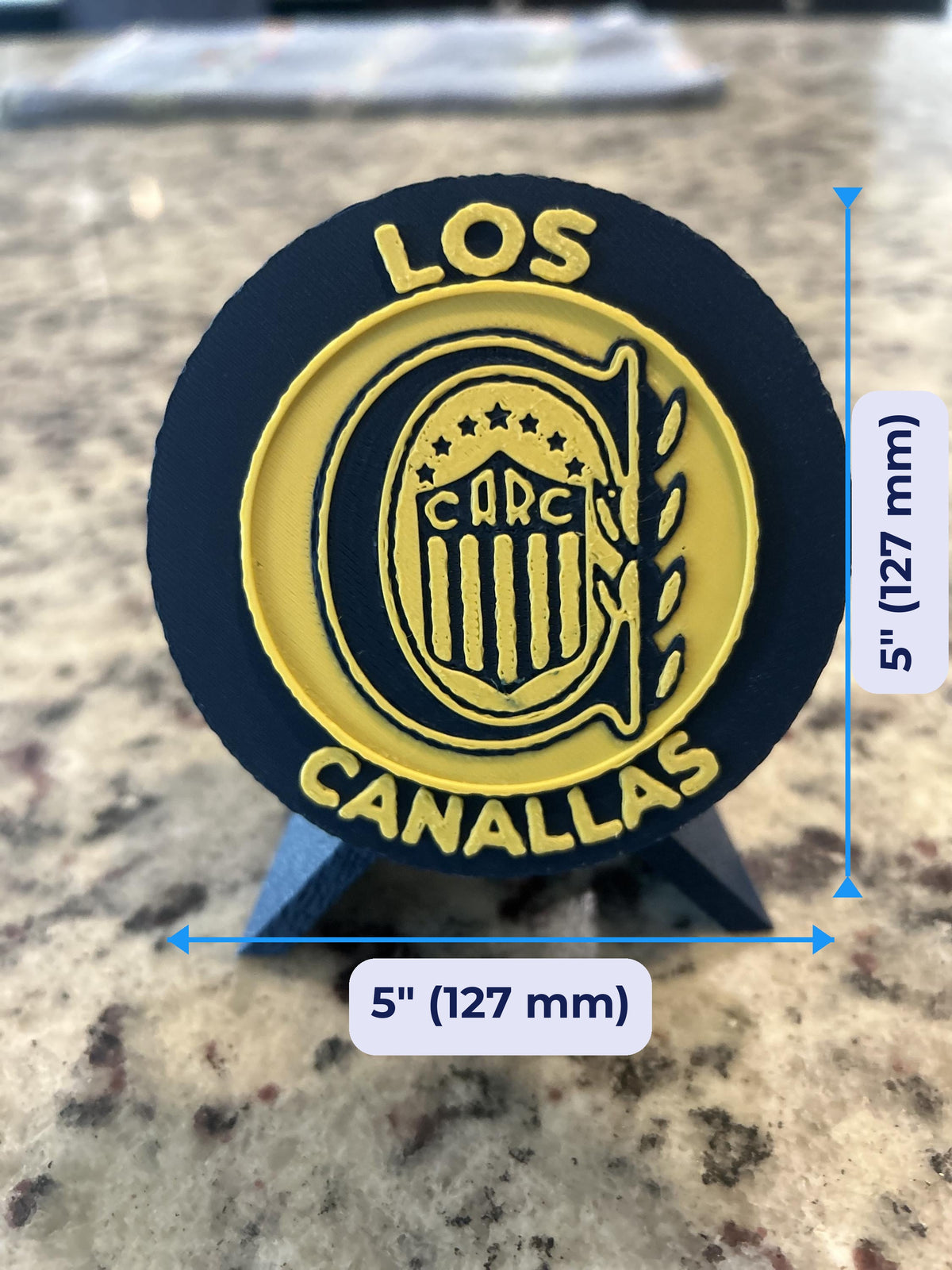 3D printed roundel display 5 inch (127 mm) size, fan gift, made in USA