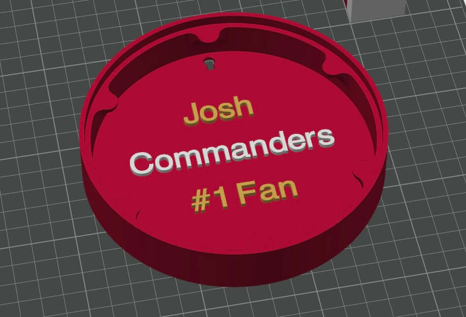 Commanders 3D Logo Plaque | Keepsake Box Tiki-Taka3D