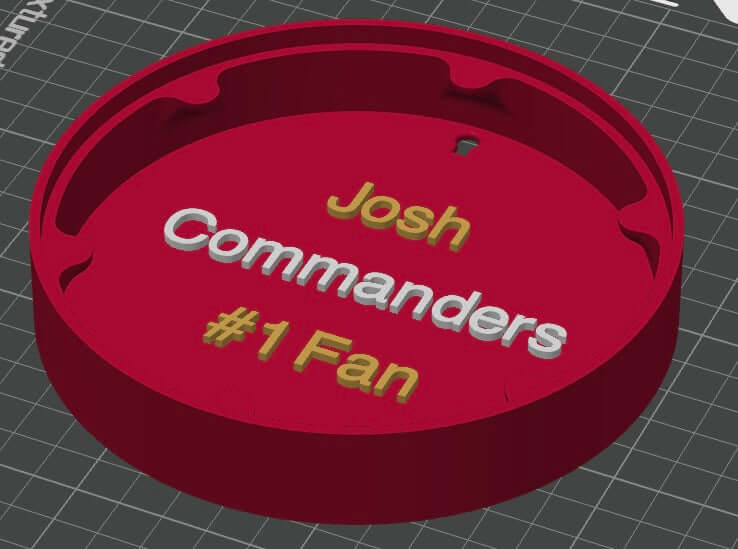 Commanders 3D Logo Plaque | Keepsake Box Tiki-Taka3D