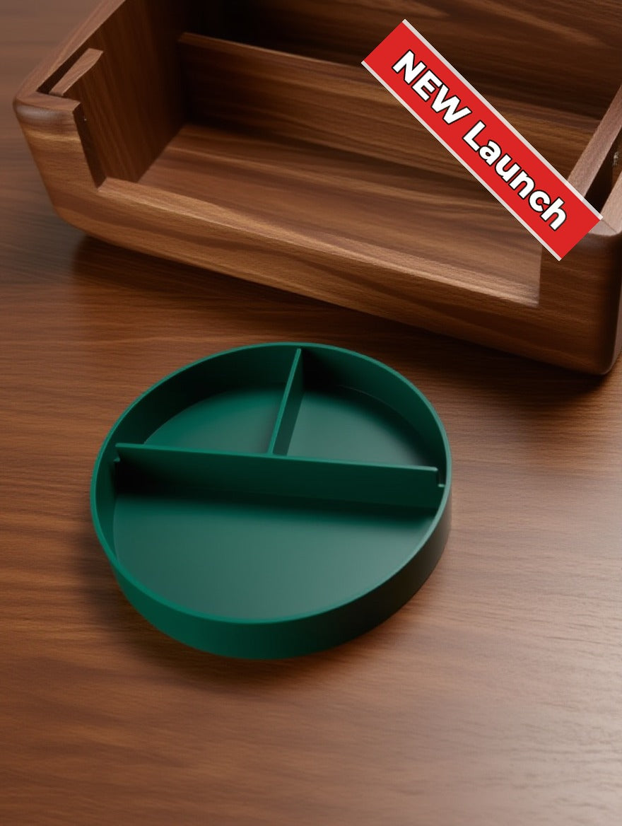 Philadelphia Eagles decorative box — divided interior, 3 compartments, midnight green [r3]