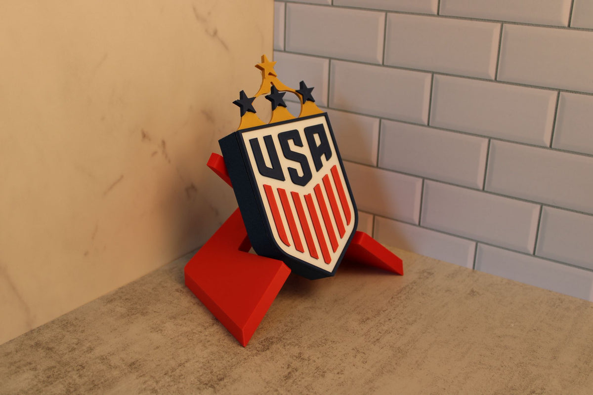 USA soccer team 3D plaque | USMNT football wall decor | American soccer team gift | Team USA patriotic collectible | 3D printed USA soccer emblem