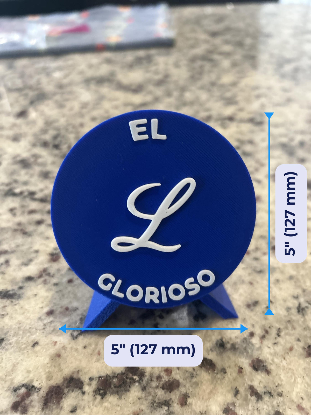 3D printed roundel display 5 inch (127 mm) size, fan gift, made in USA