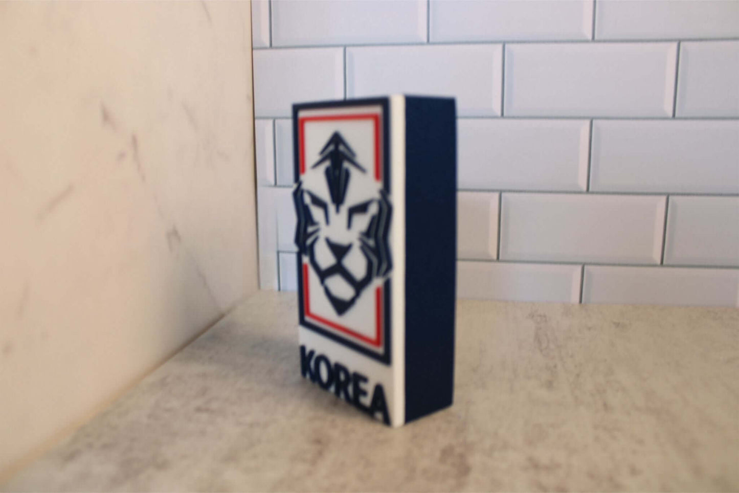 South Korea National Soccer Team 3D plaque showcasing KFA emblem with vibrant colors, perfect for football fans decor.