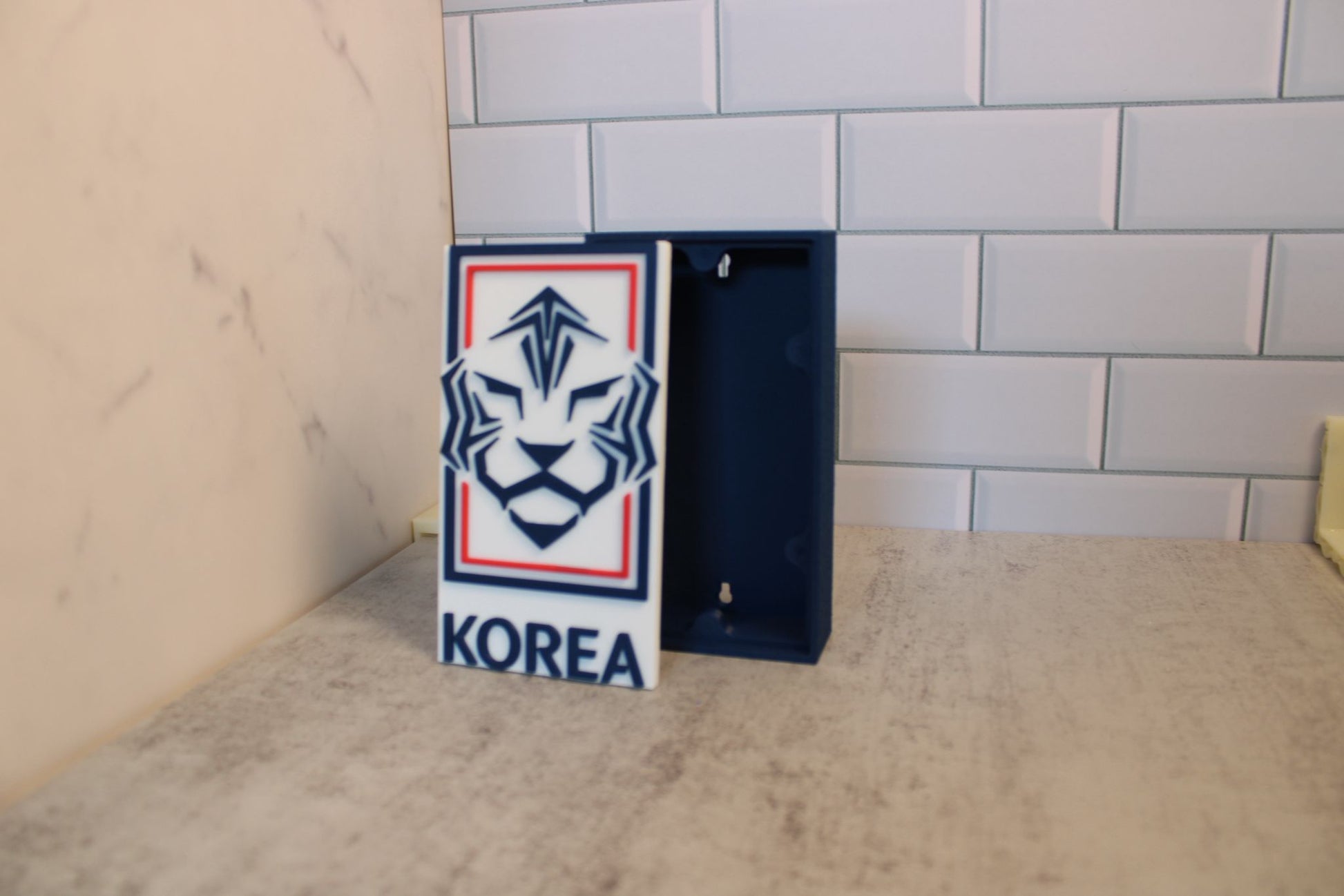 South Korea national soccer team plaque | KFA 3D printed football gift | Korean football fan decor | South Korea team wall sign | Korea soccer emblem collectible