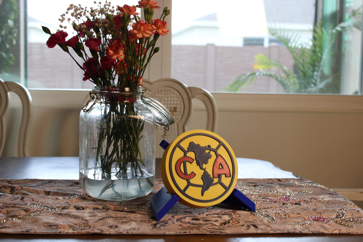 Club América de Fútbol. Liga MX.  Mejor regalo para un Americanista, Soccer Regalo para papá/hermano/primo/etc. 3D Printed, Club America Tiki-Taka3D