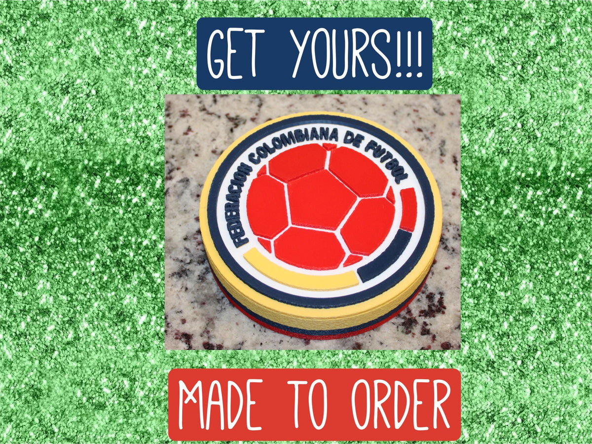 Selección Colombia.  Mejor regalo para un verdadero fanático de los cafeteros, Soccer Regalo para papá/hermano/primo/etc. 3D Printed Tiki-Taka3D